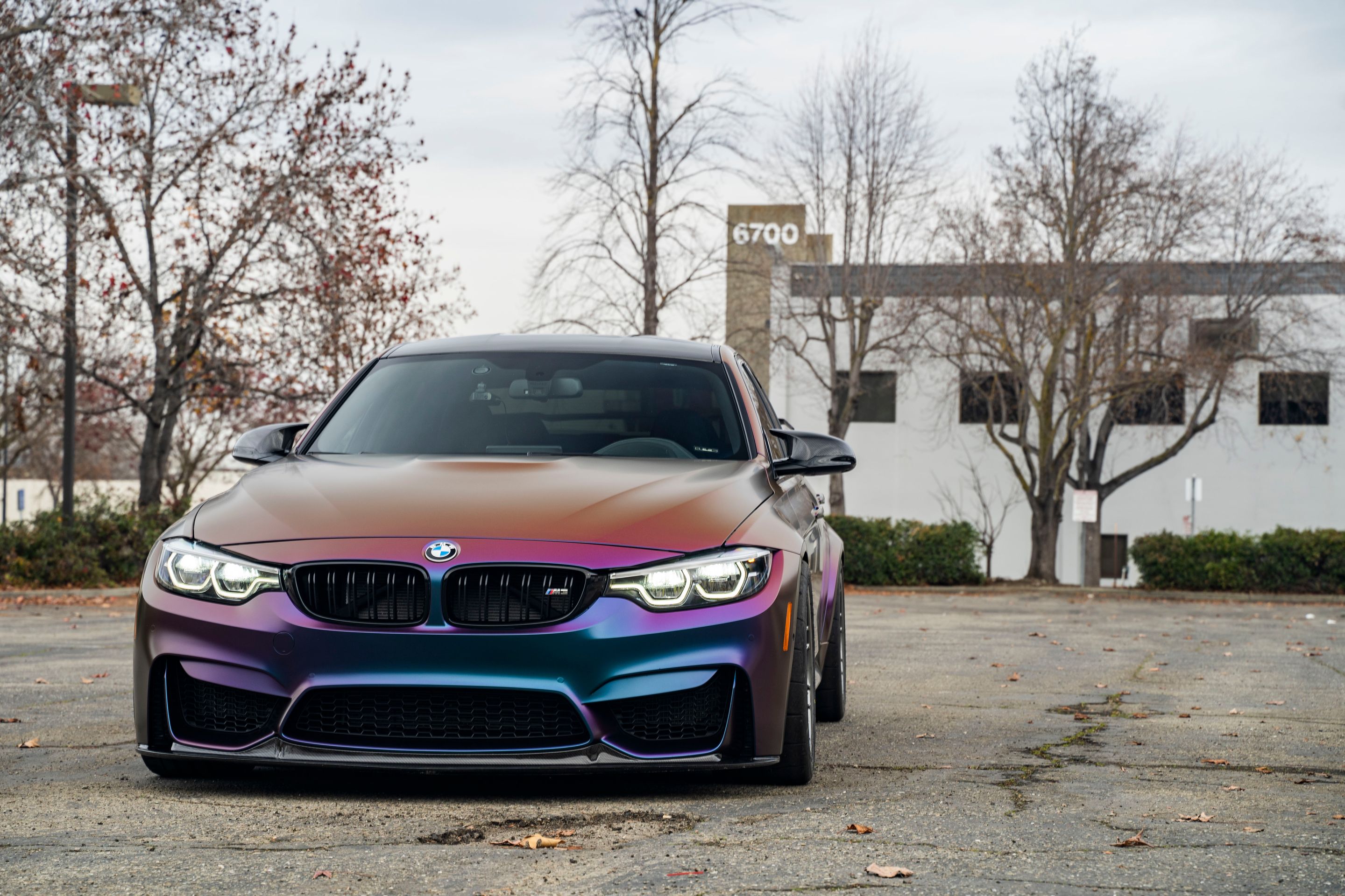 Purple BMW F80 M3 with 18" ARC-8 Apex wheels in Anthracite