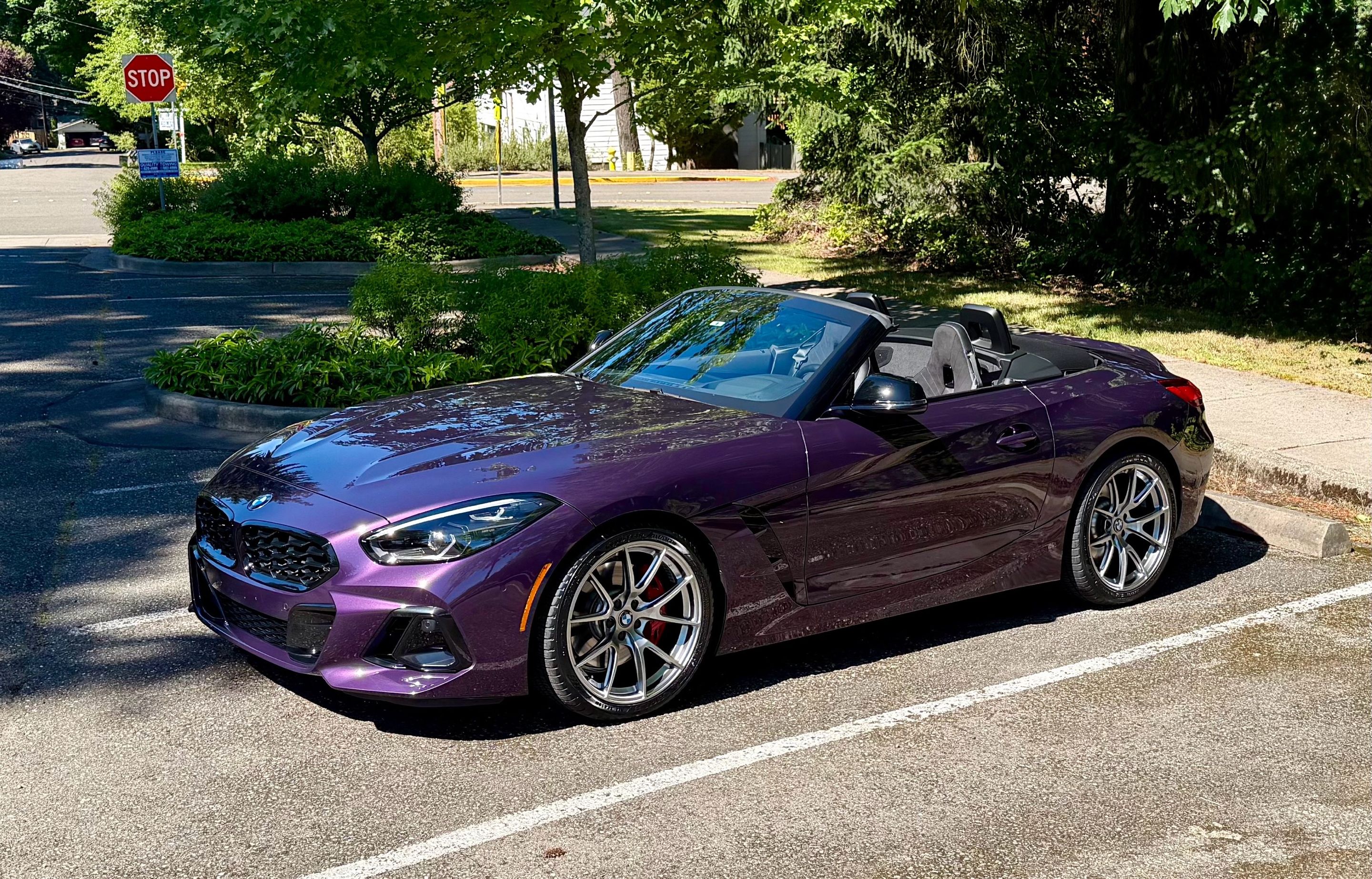 Purple BMW G29 Z4 with 19" VS-5 Apex wheels in Hyper Black