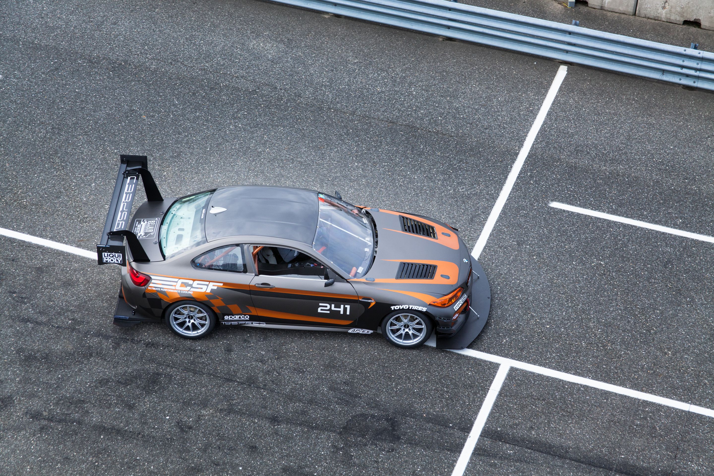 Multicolor BMW F87 M2 with 18" FL-5 Apex wheels in Race Silver