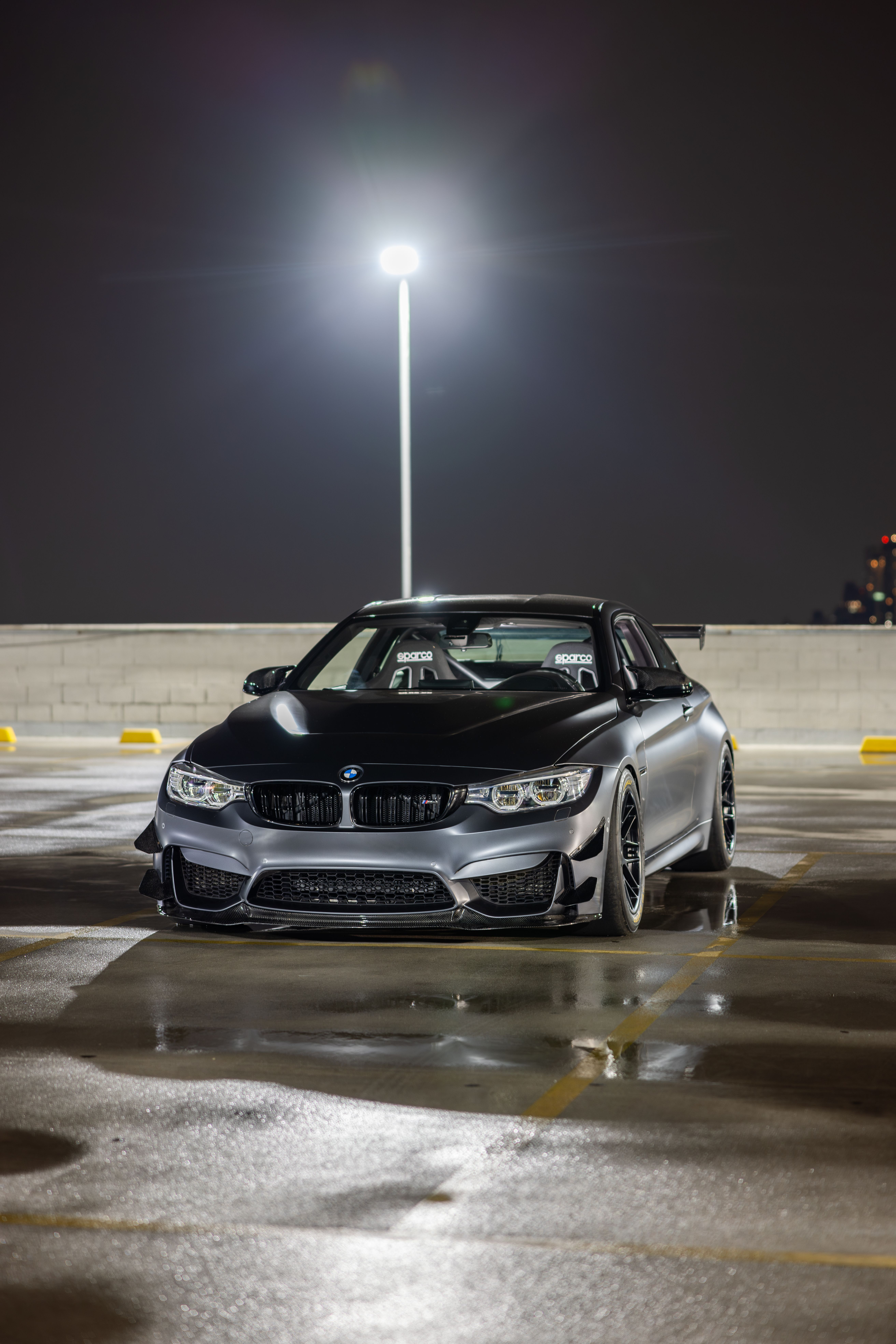 Grey BMW F82 Coupe M4 with 18" ARC-8 Apex wheels in Satin Black