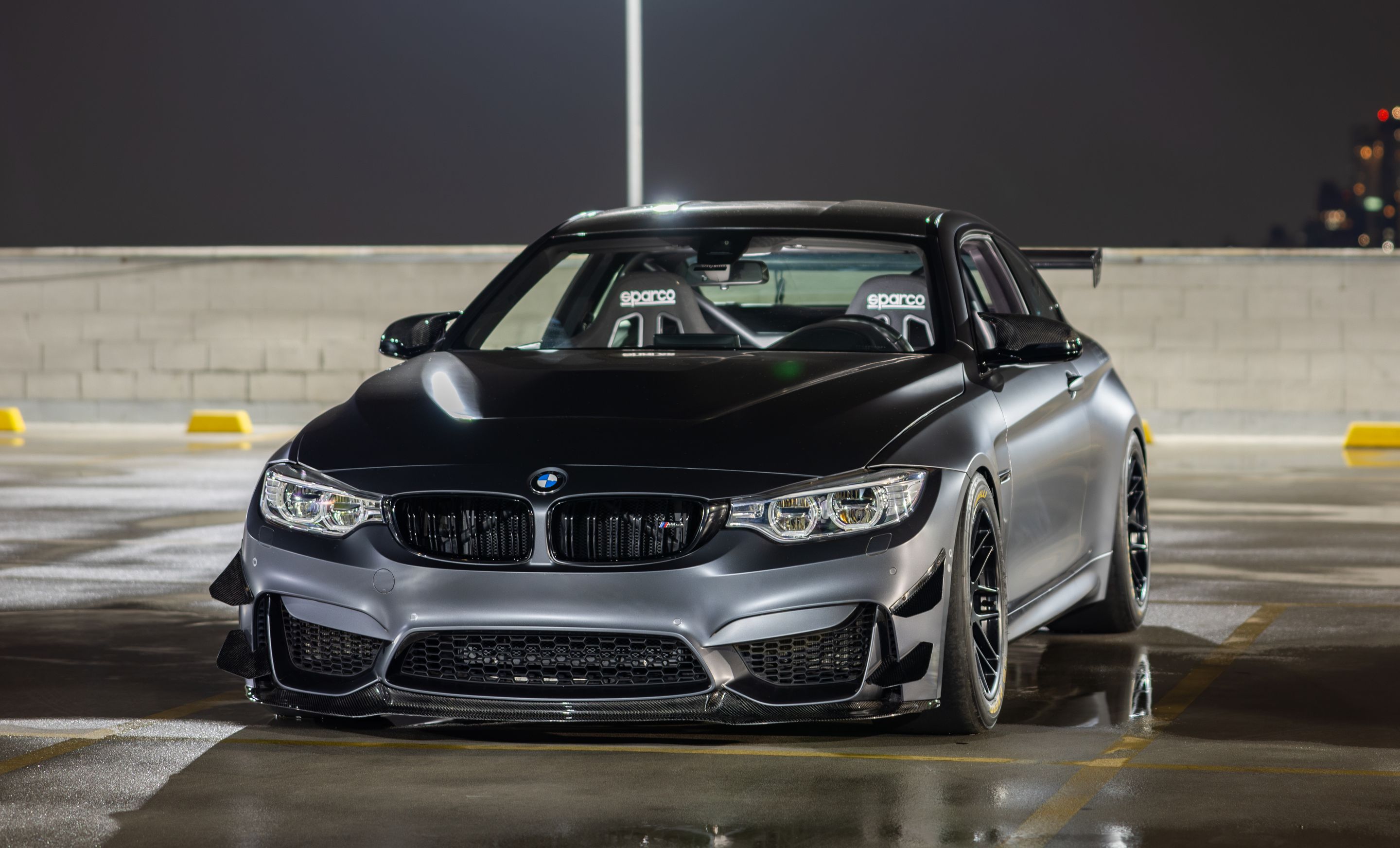 Grey BMW F82 Coupe M4 with 18" ARC-8 Apex wheels in Satin Black