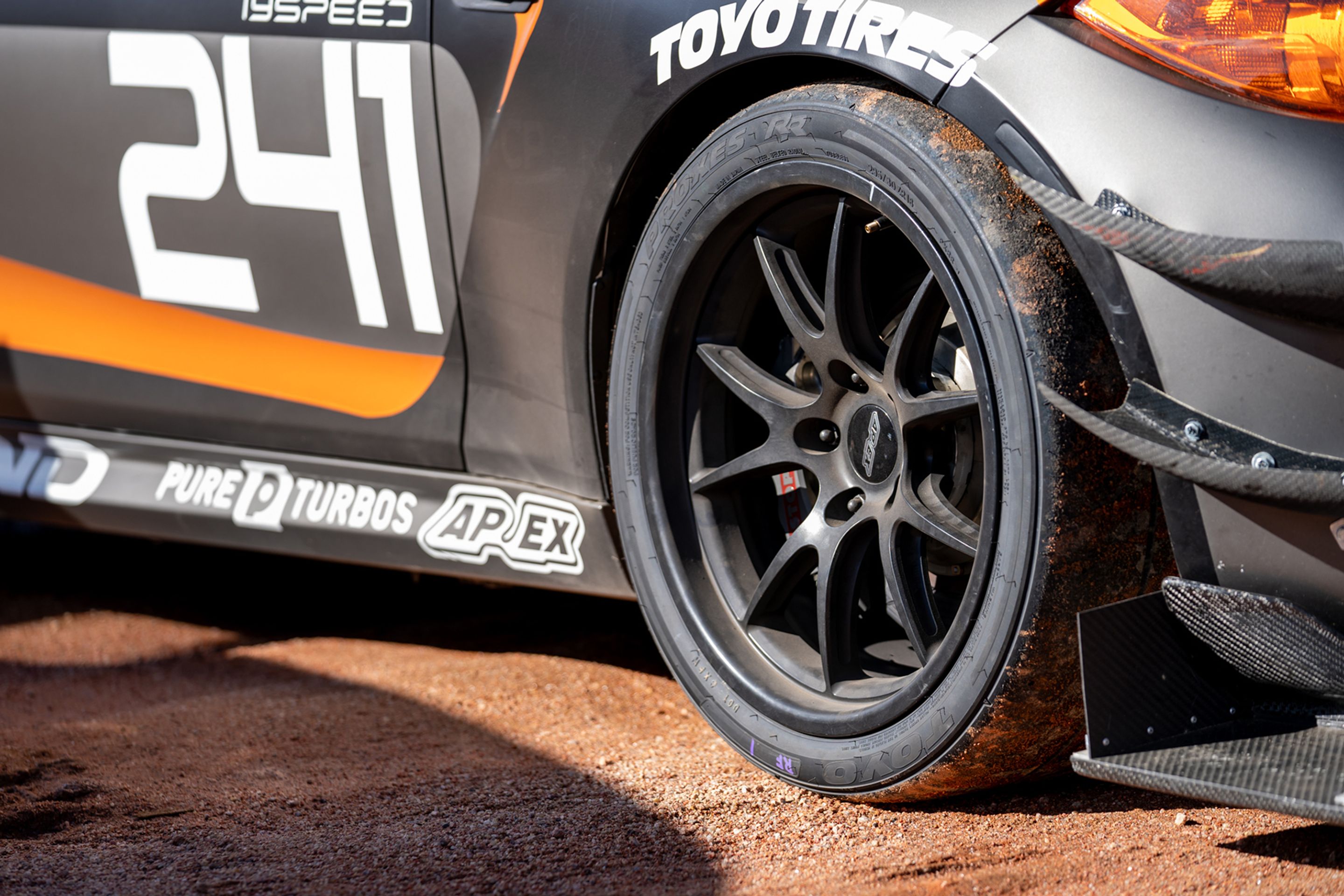 Grey BMW F87 M2 with 18" FL-5 Apex wheels in Satin Black