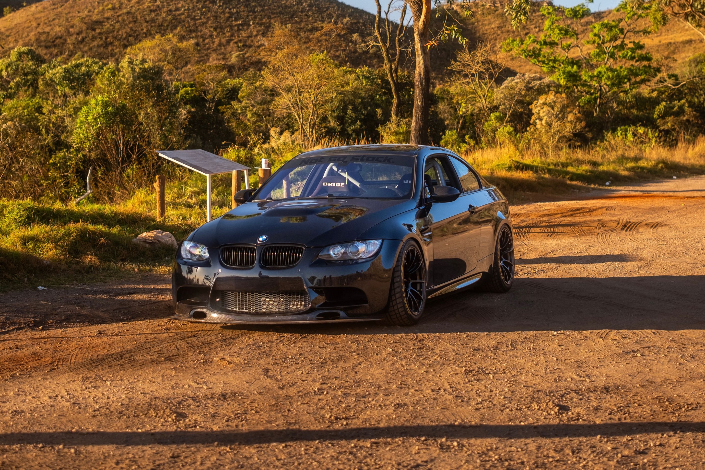 Blue BMW E92 Coupe M3 with 18" SM-10RS Apex wheels in Satin Black