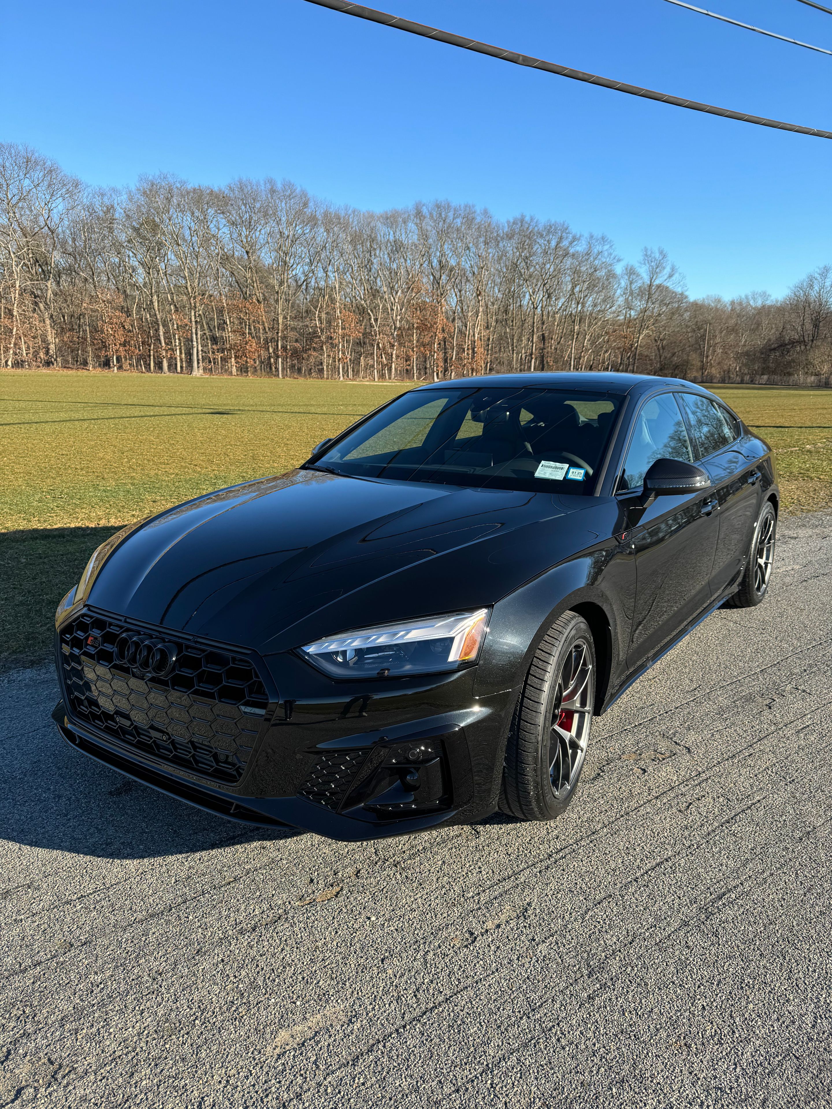 Black Audi B9 S5 with 18" VS-5RS Apex wheels in Anthracite