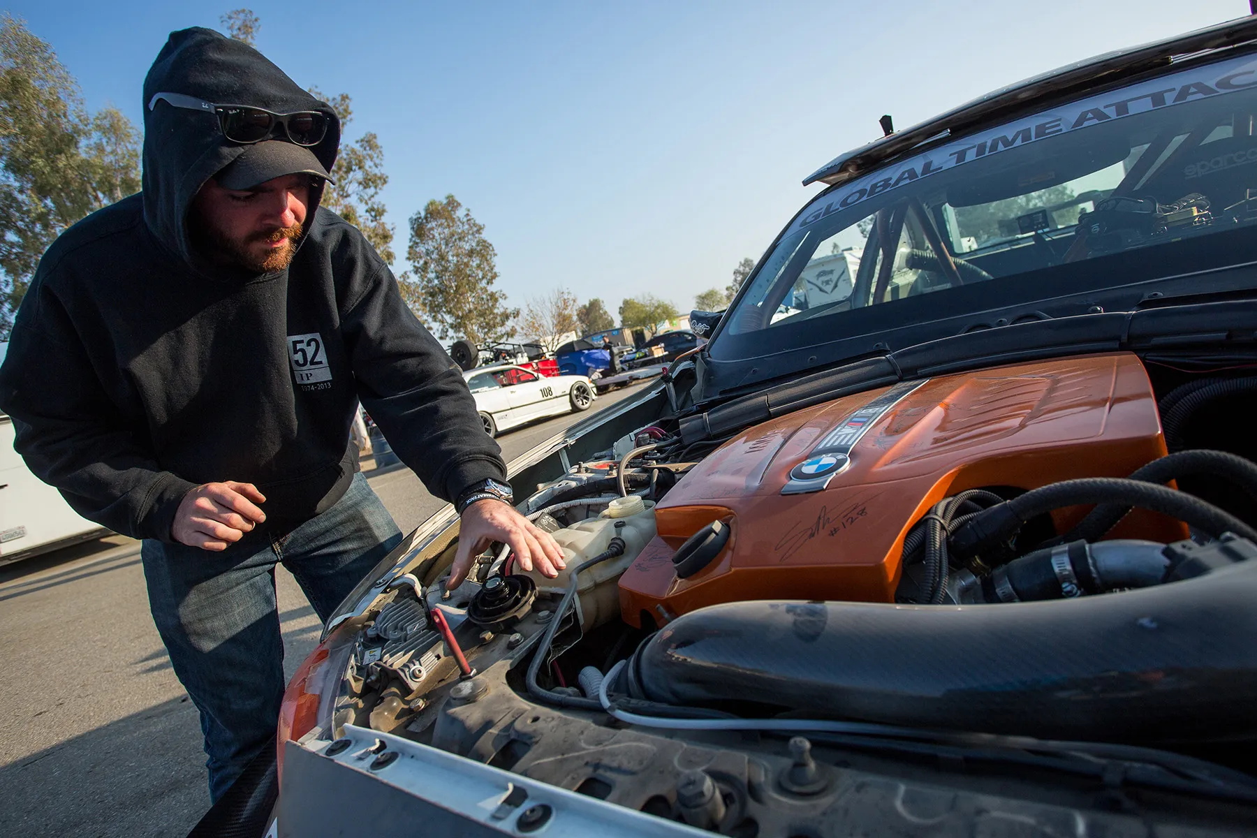 Multicolor BMW F87 M2 with 18" ARC-8R Apex wheels in Satin Black