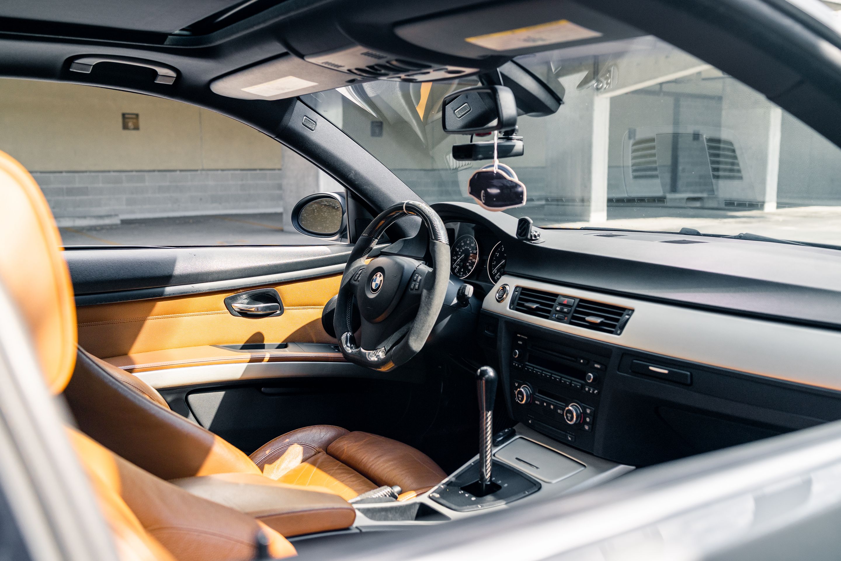 Silver BMW E92 Coupe 3 Series with 18" EC-7 Apex wheels in Hyper Silver