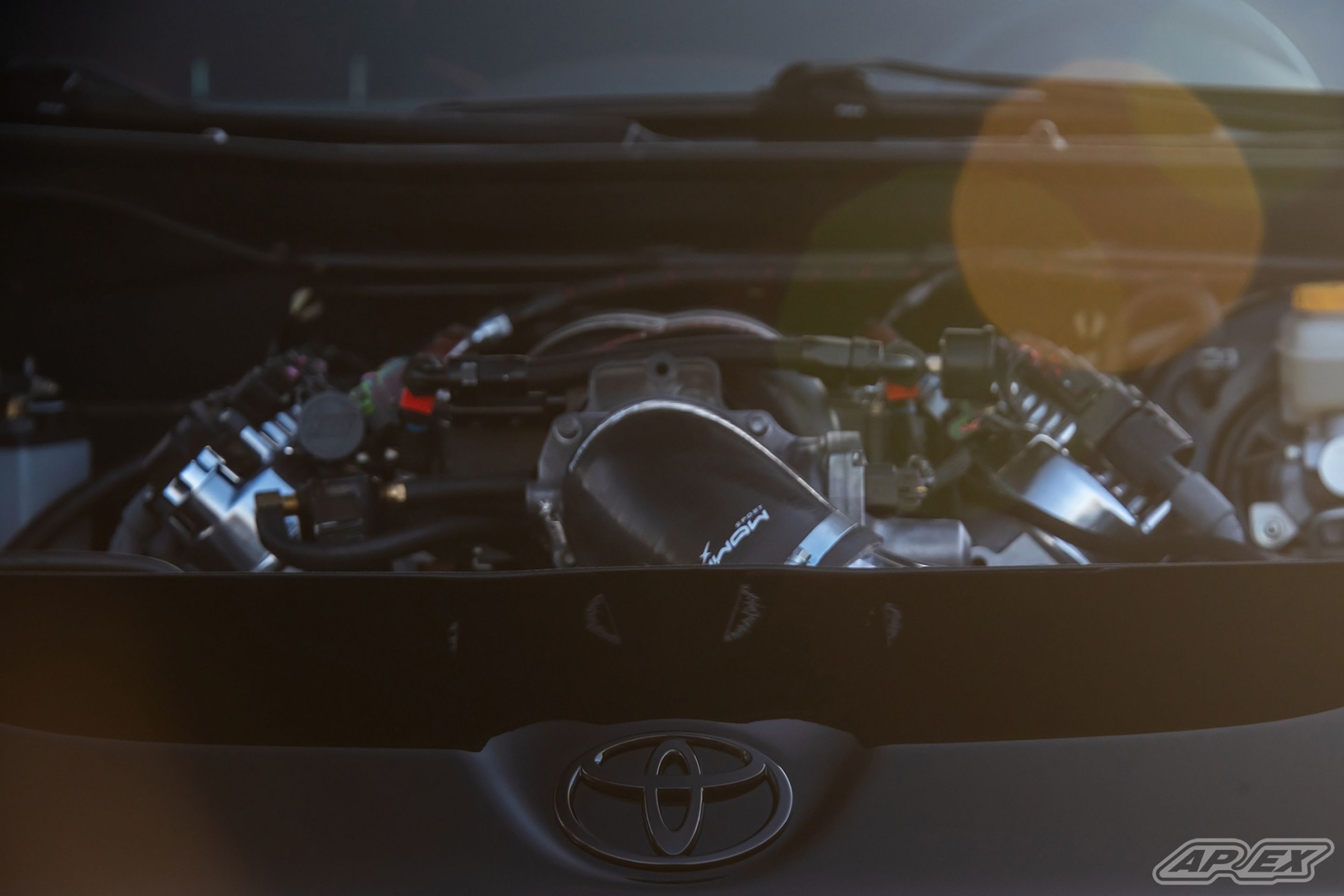 Black Scion FR-S with 17" ARC-8 Apex wheels in Satin Bronze