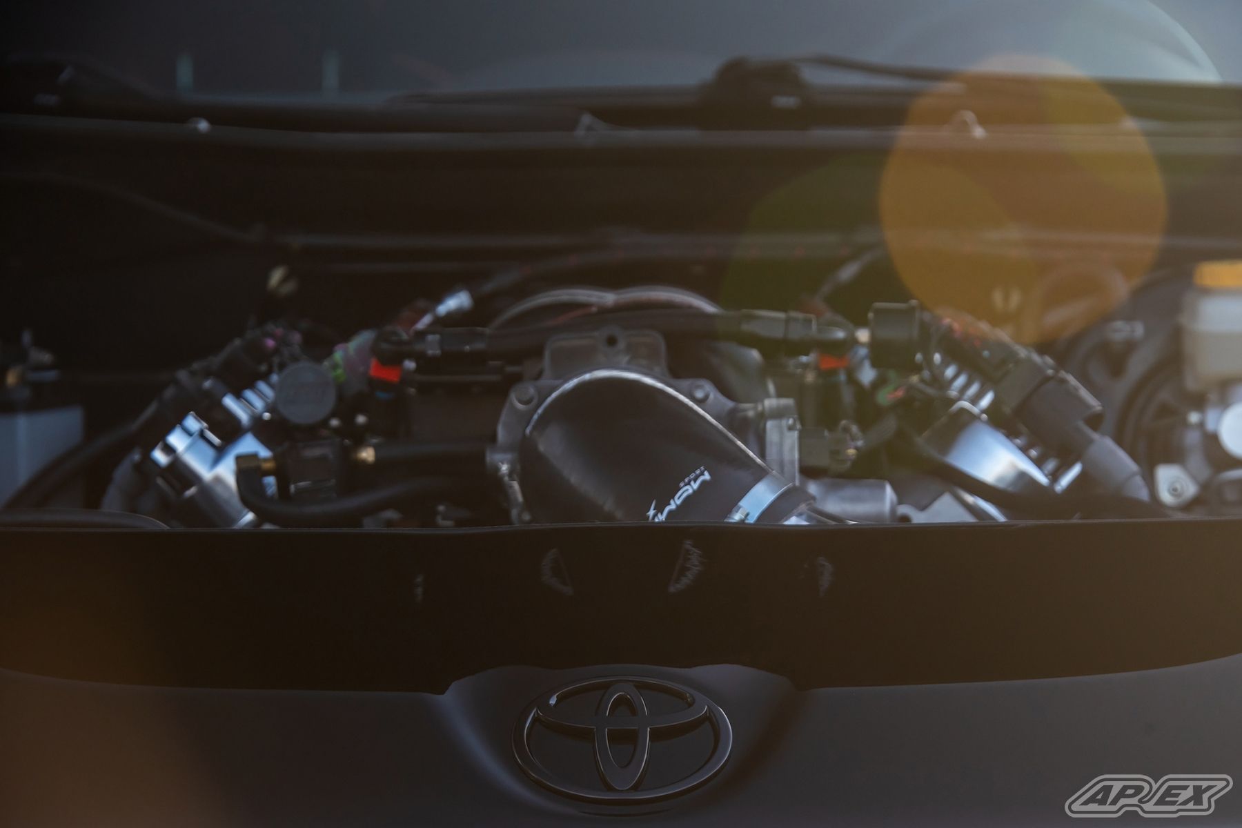 Black Scion FR-S with 17" ARC-8 Apex wheels in Satin Bronze