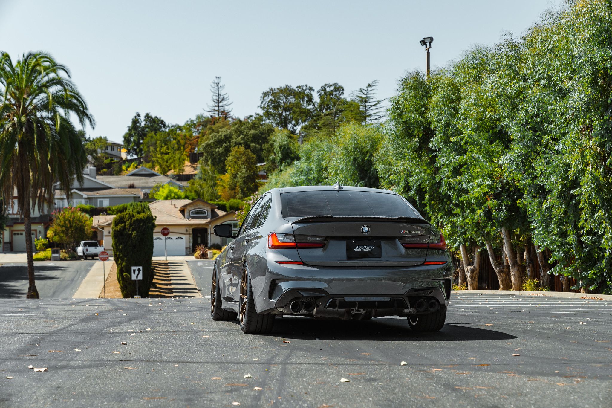 Grey BMW G20 Sedan 3 Series with 19" VS-5RS Apex wheels in Satin Bronze