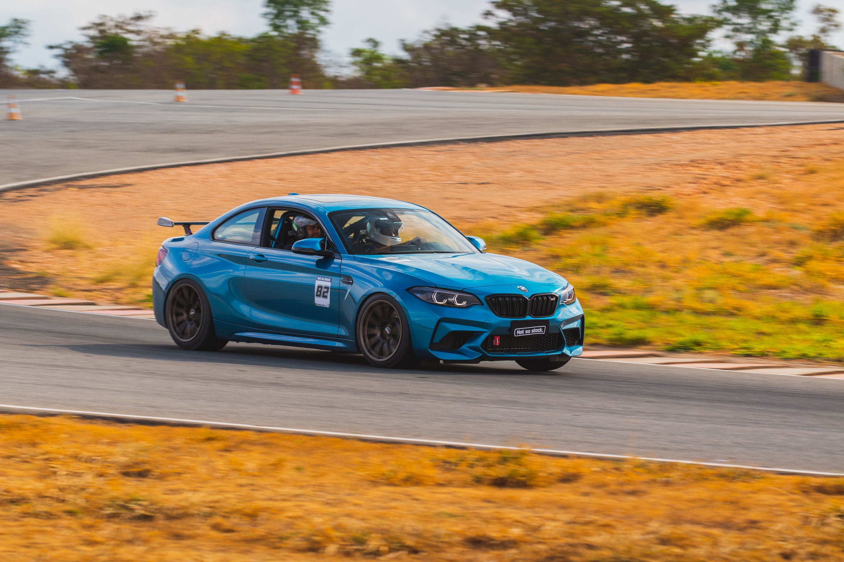 Blue BMW F87 M2 with 18" SM-10 Apex wheels in Custom Finish