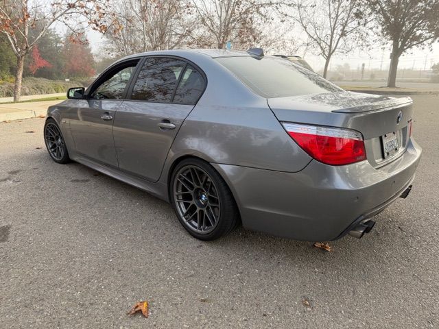 Grey BMW E60 Sedan 5 Series with 19" ARC-8 Apex wheels in Anthracite