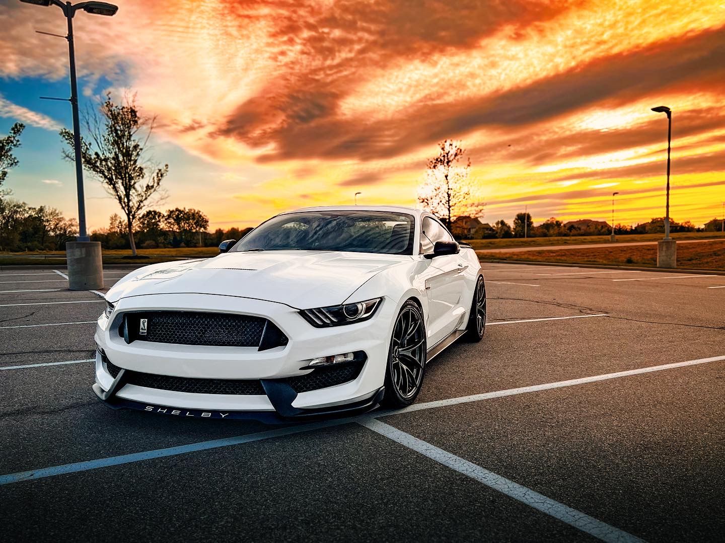 White Ford S550 Mustang GT350 with 20" VS-5RS Apex wheels in Anthracite