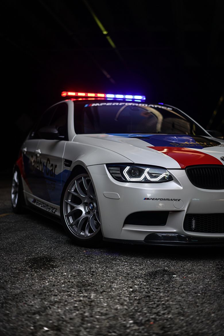 White BMW E90 Sedan M3 with 18" EC-7 Apex wheels in Race Silver