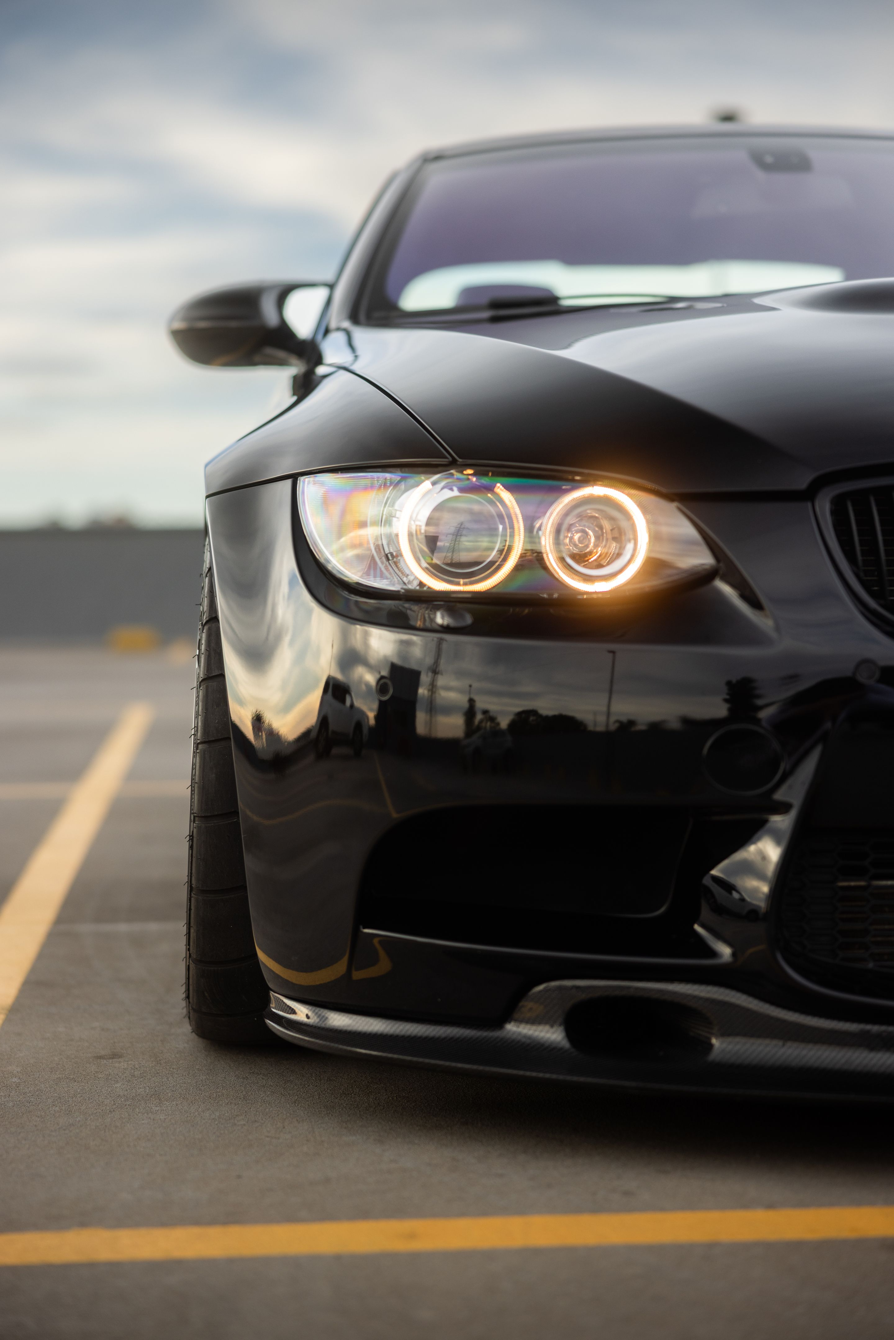 Black BMW E92 Coupe M3 with 18" ML-10RT Apex wheels in Machined Lip Gloss Motorsport Gold