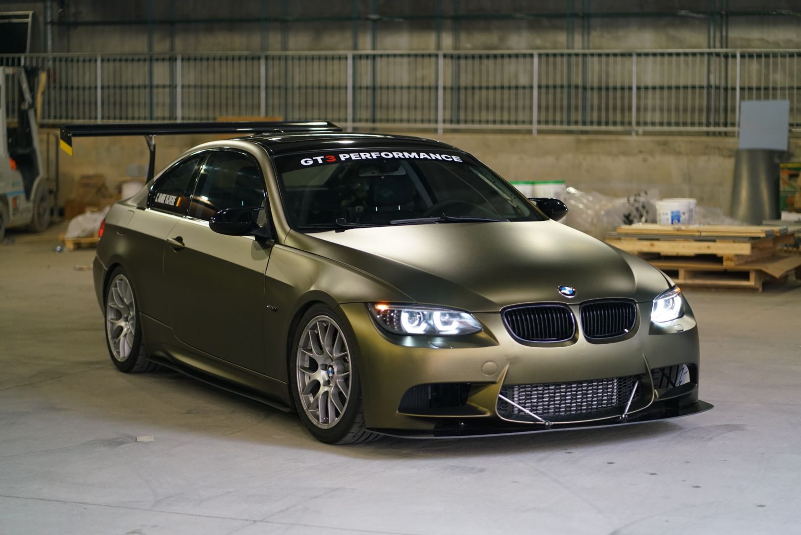 Brown BMW E92 Coupe 3 Series with 18" EC-7 Apex wheels in Race Silver