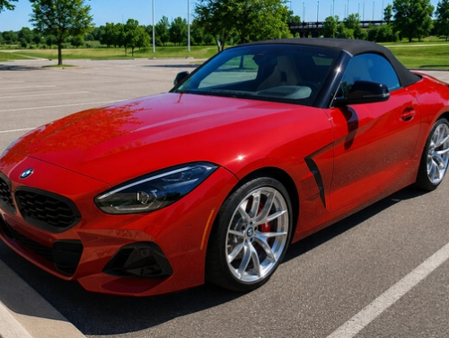 Red BMW Z4 - VS-5RS in Brushed Clear