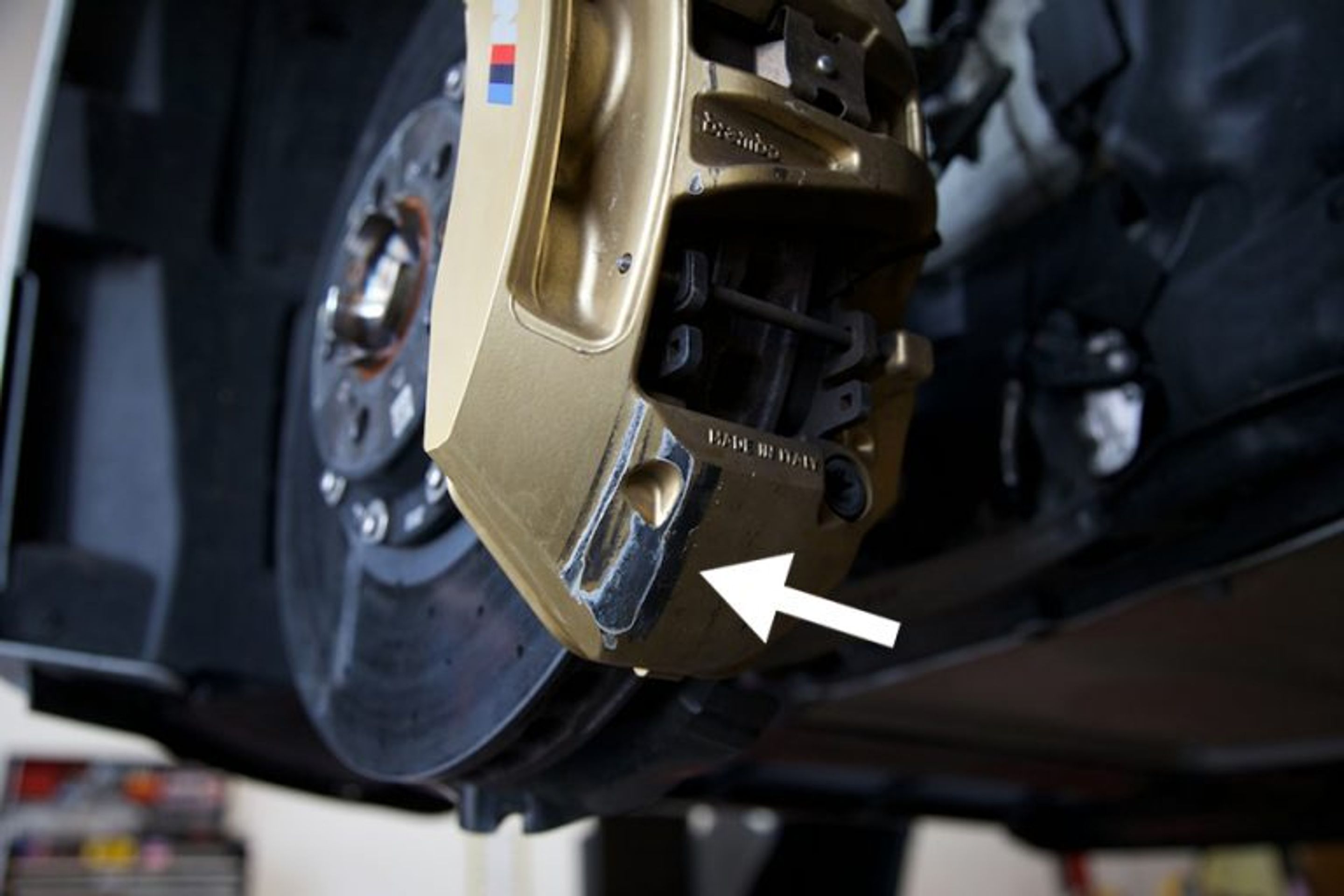 White BMW F82 Coupe M4 with 19" ARC-8 Apex wheels in Satin Bronze