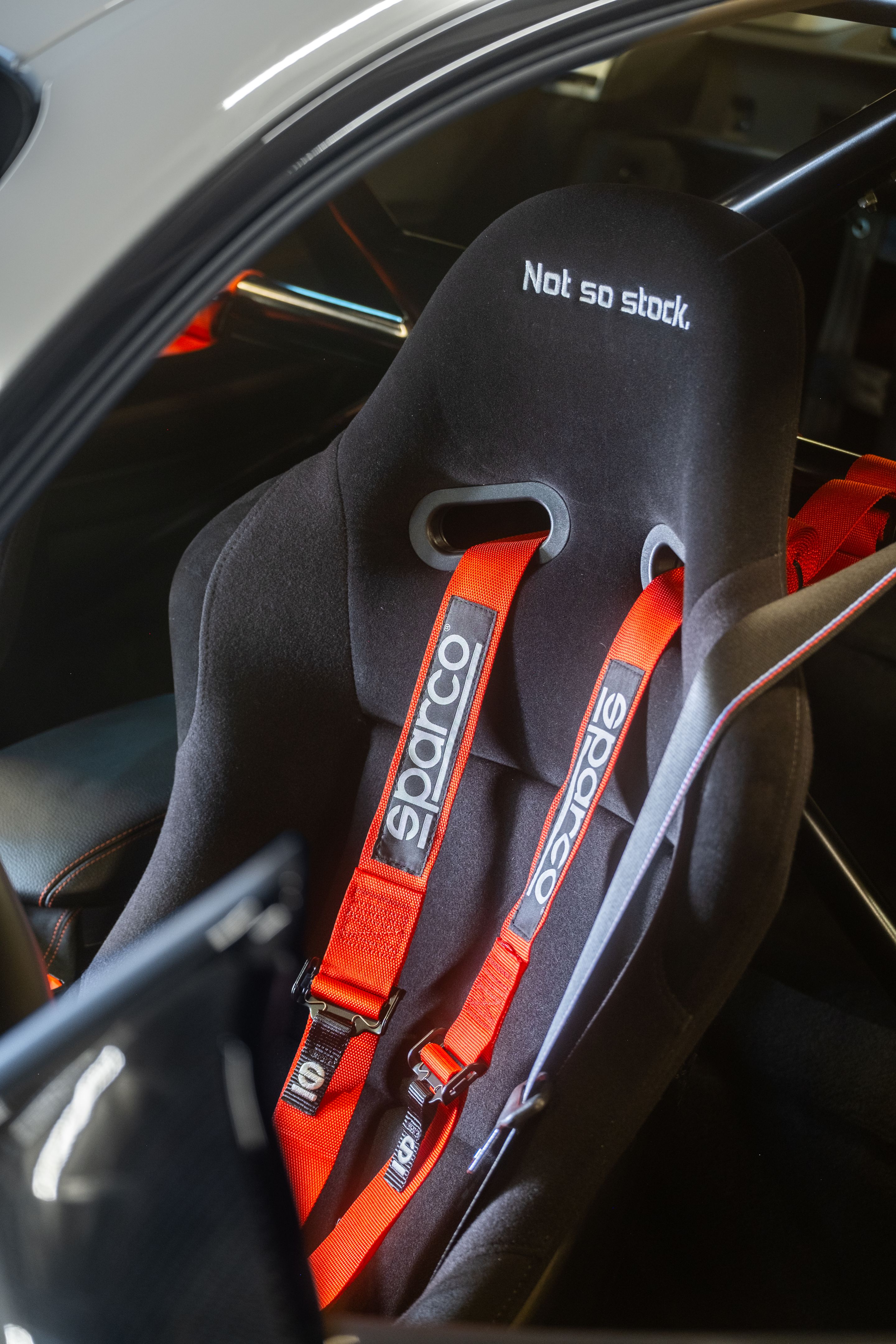 White BMW F87 M2 with 18" VS-5RS Apex wheels in Brushed Clear