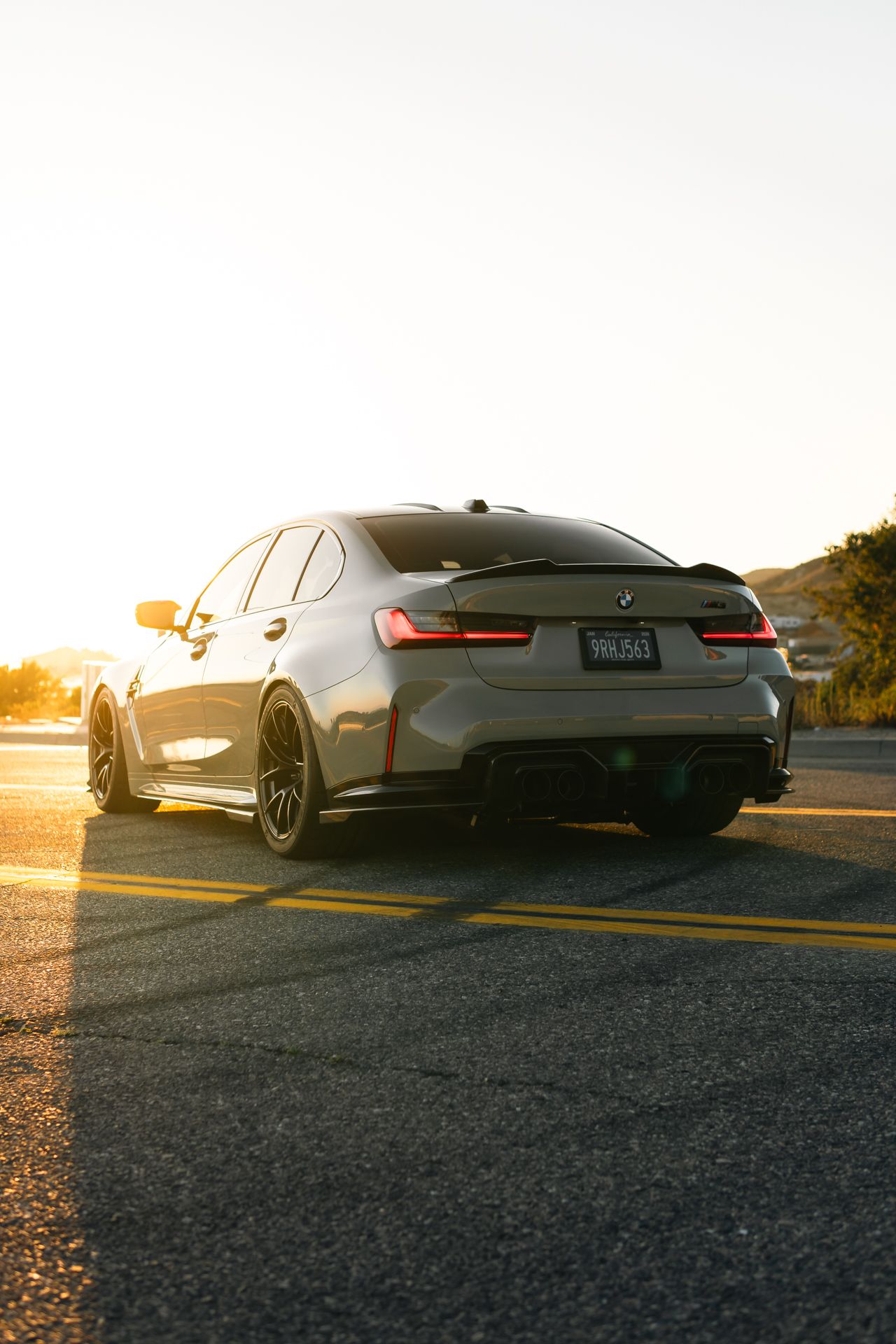 Grey BMW G80 M3 with 19" VS-5RS Apex wheels in Satin Black
