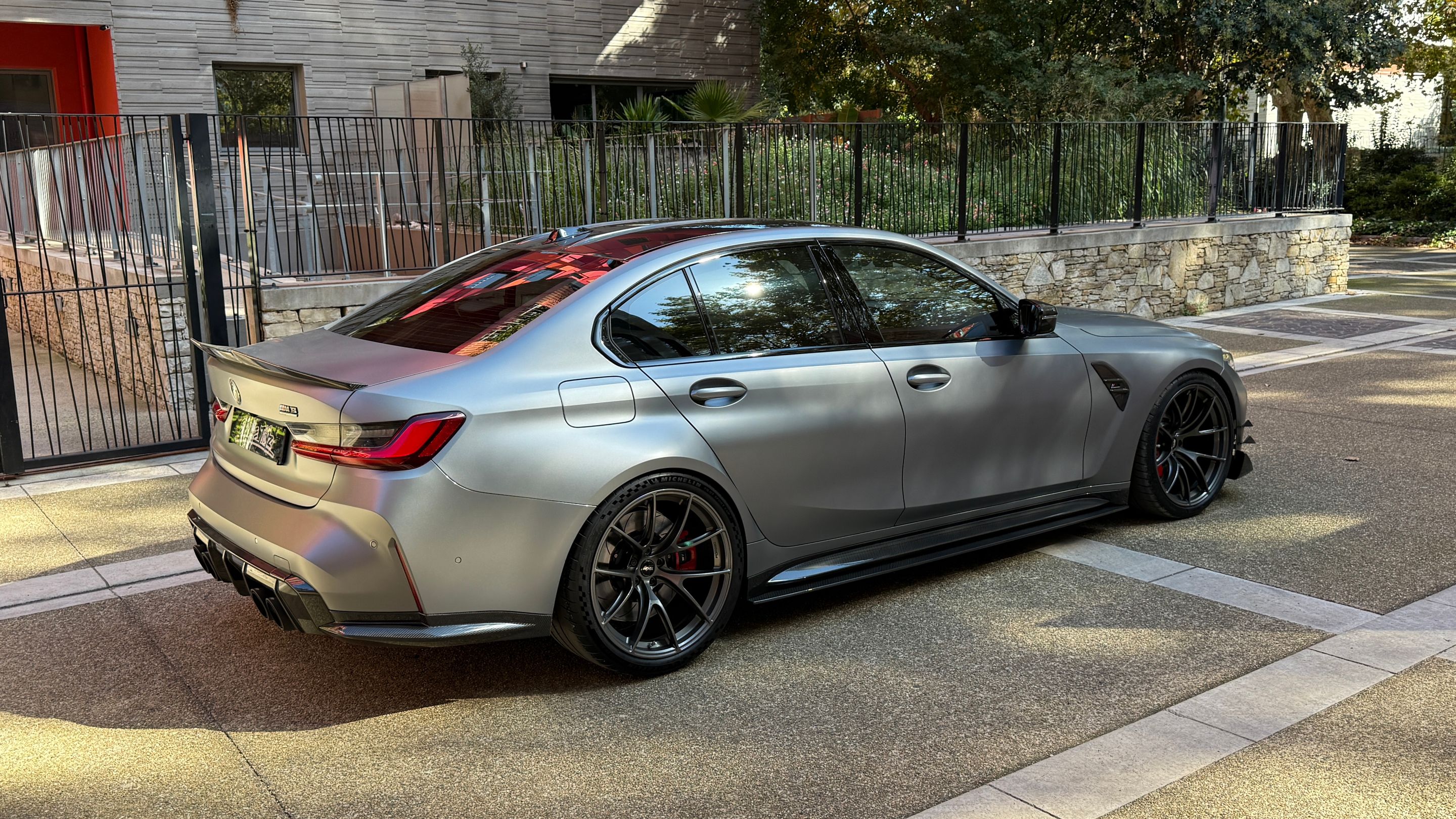 Grey BMW G80 M3 with 20" VS-5RS Apex wheels in Anthracite