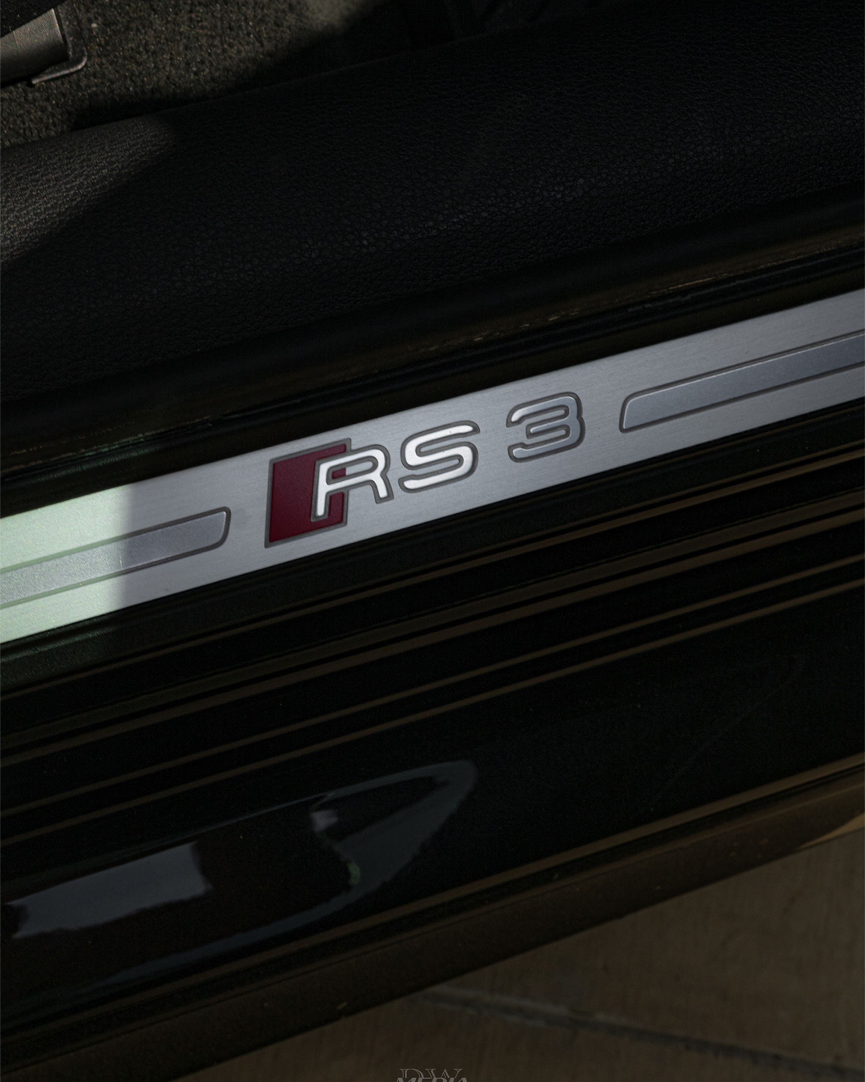 Black Audi 8V RS 3 with 18" VS-5 Apex wheels in Satin Bronze