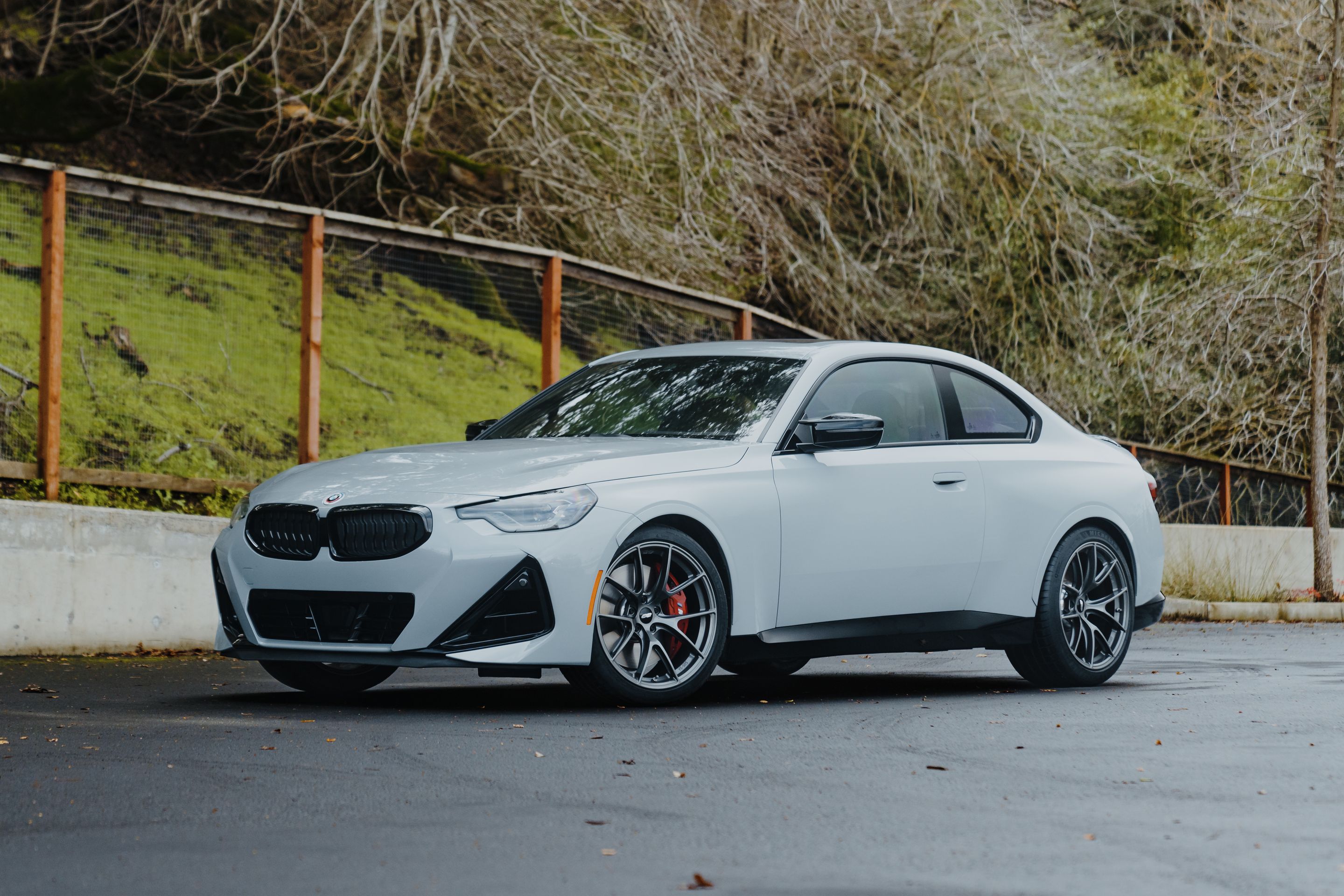 Grey BMW G42 2 Series with 19" VS-5RS Apex wheels in Anthracite