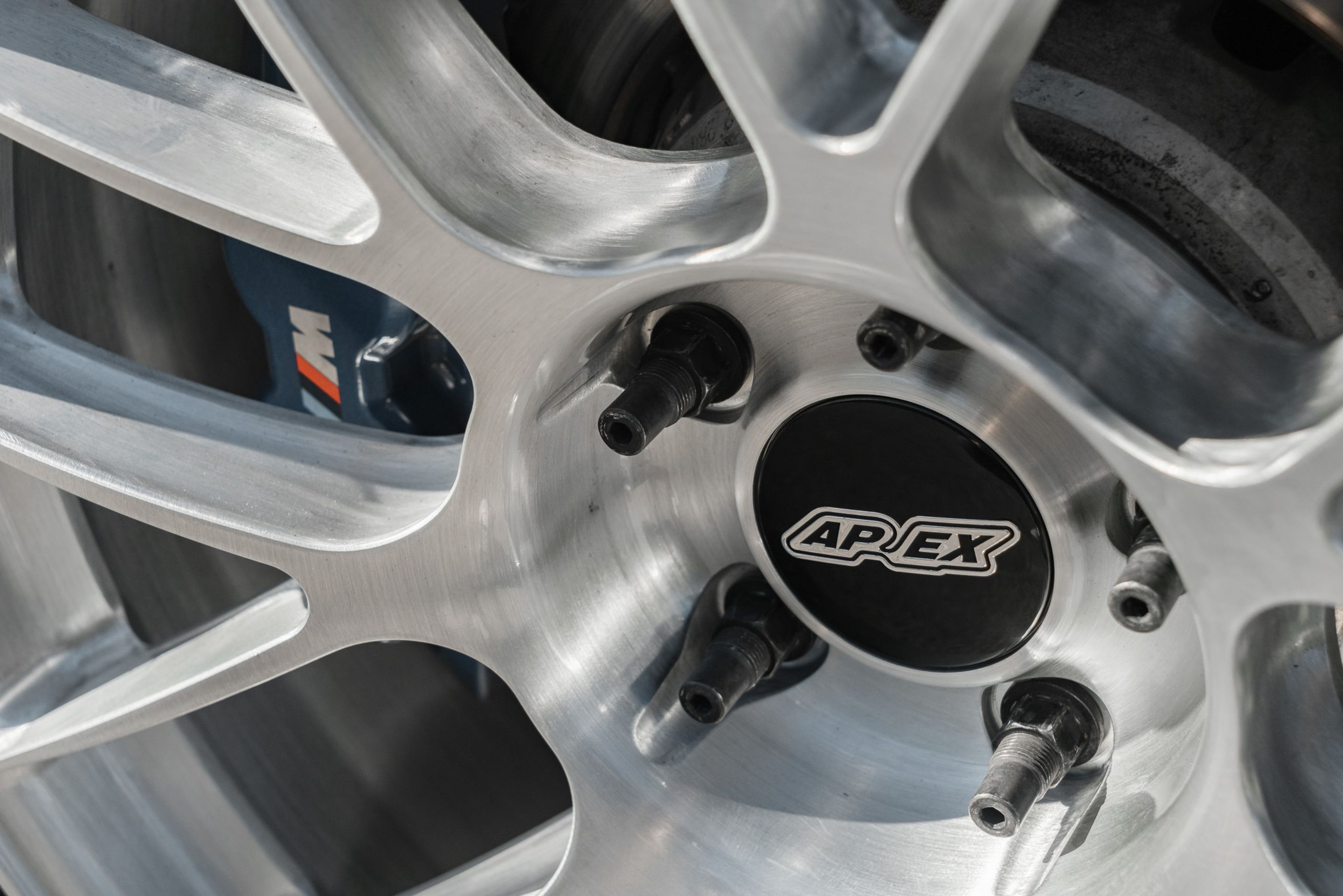 Black BMW F87 M2 with 19" EC-7RS Apex wheels in Brushed Clear