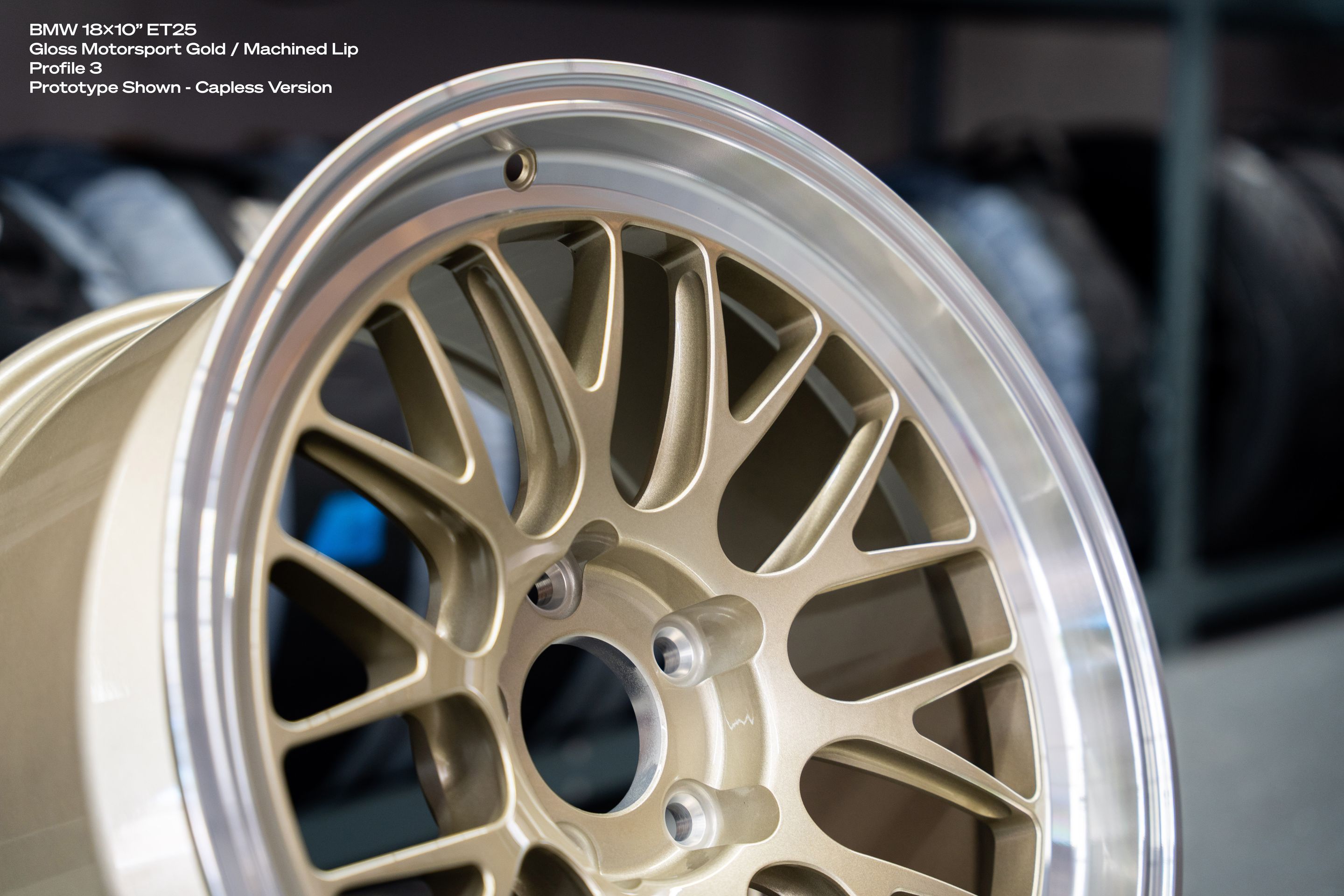 White BMW E92 Coupe M3 with 18" ML-10RT Apex wheels in Motorsport Gold