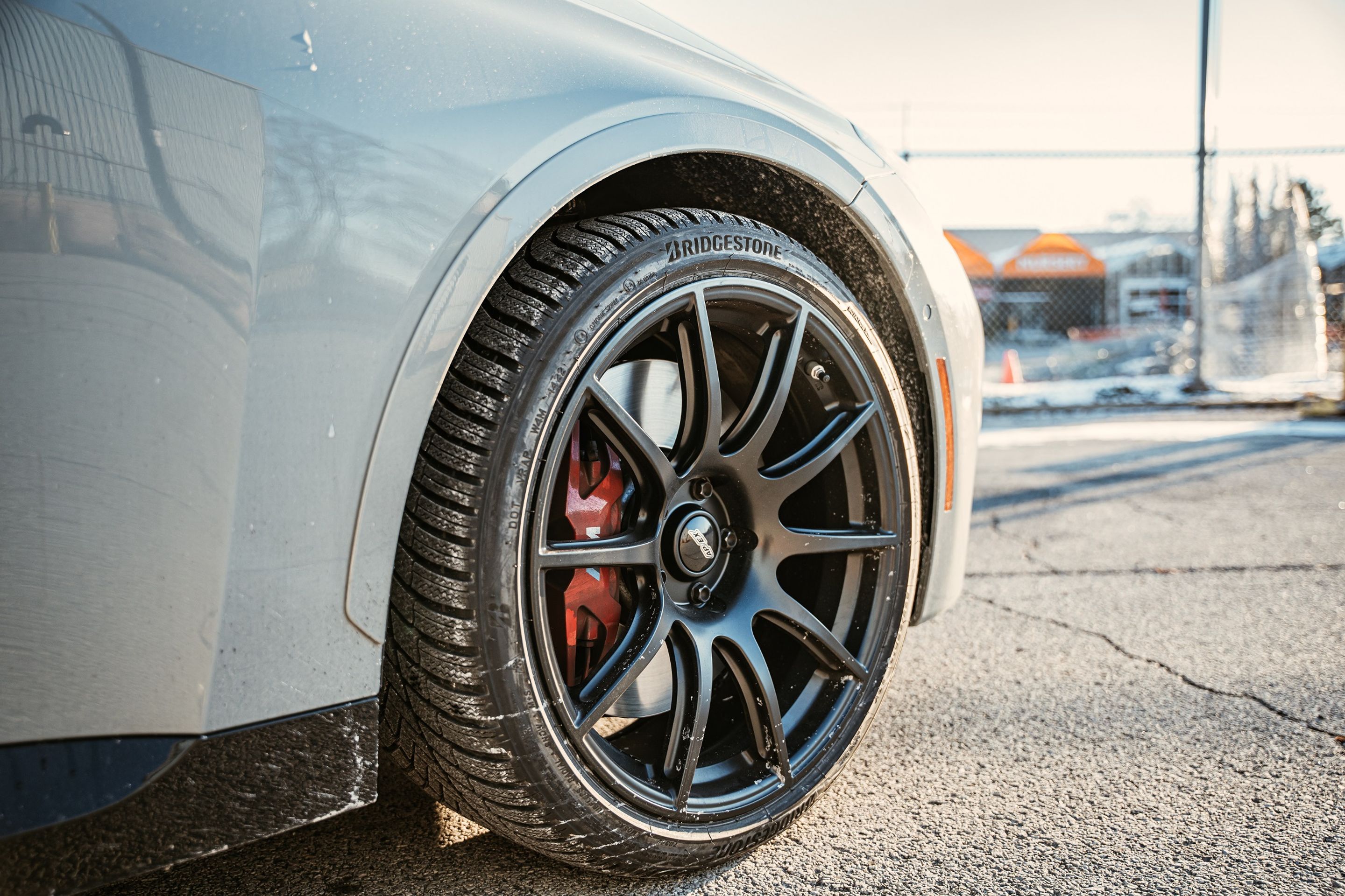 Grey BMW G42 2 Series with 19" SM-10 Apex wheels in Satin Black