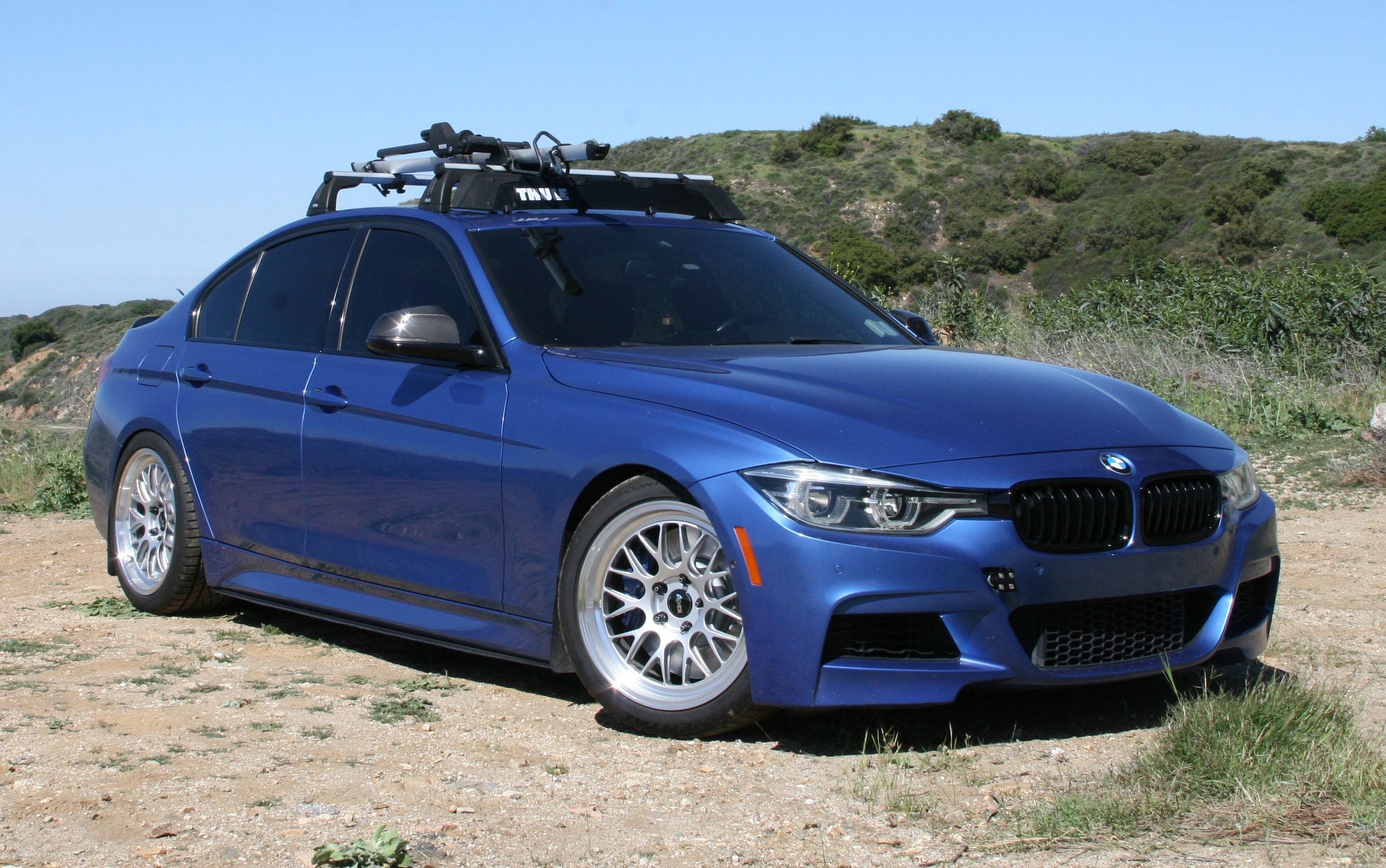 Blue BMW 3 Series - ML-10RT in Machined Lip Race Silver