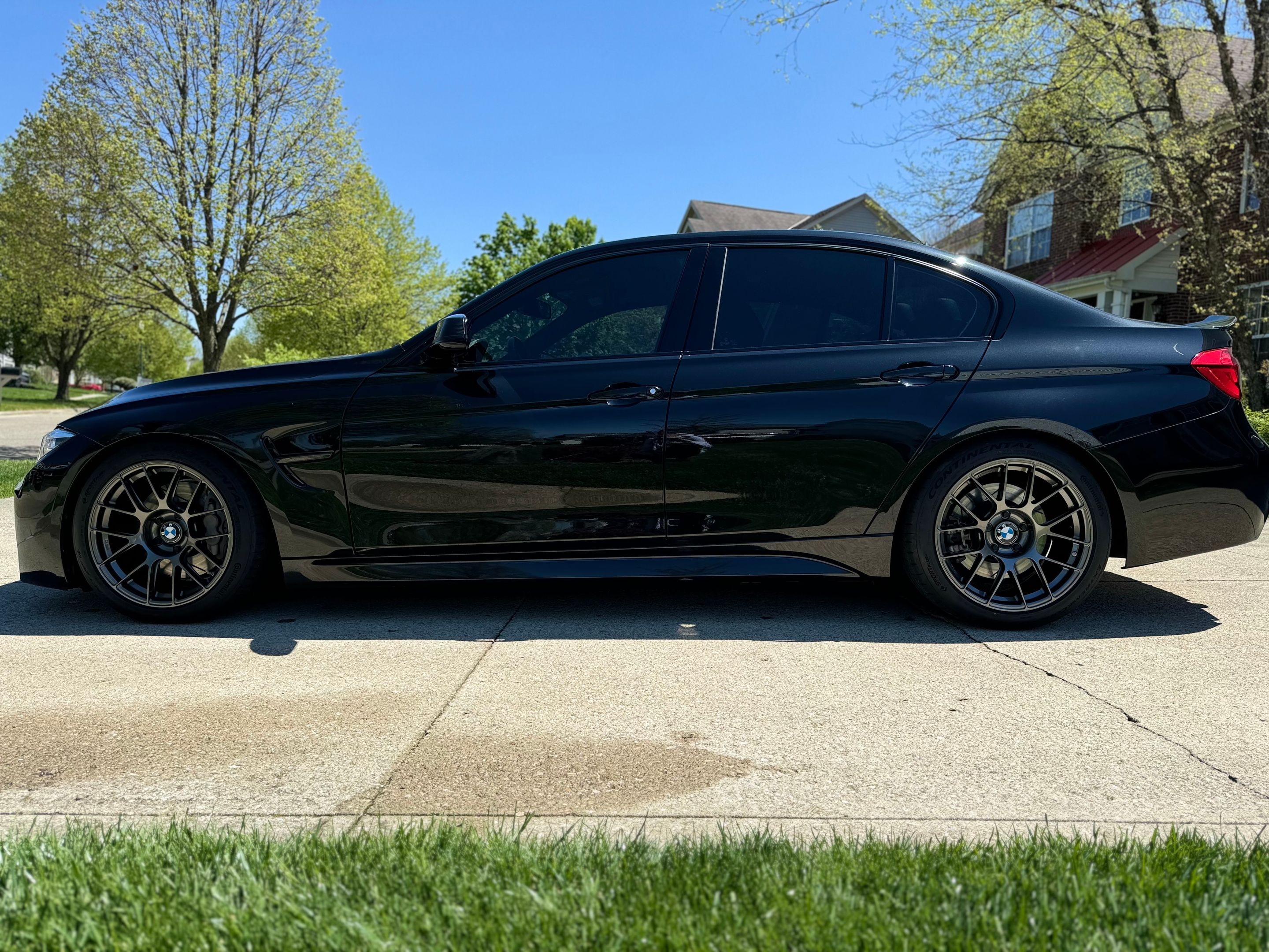 Grey BMW F30 Sedan 3 Series with 18" EC-7RS Apex wheels in Anthracite