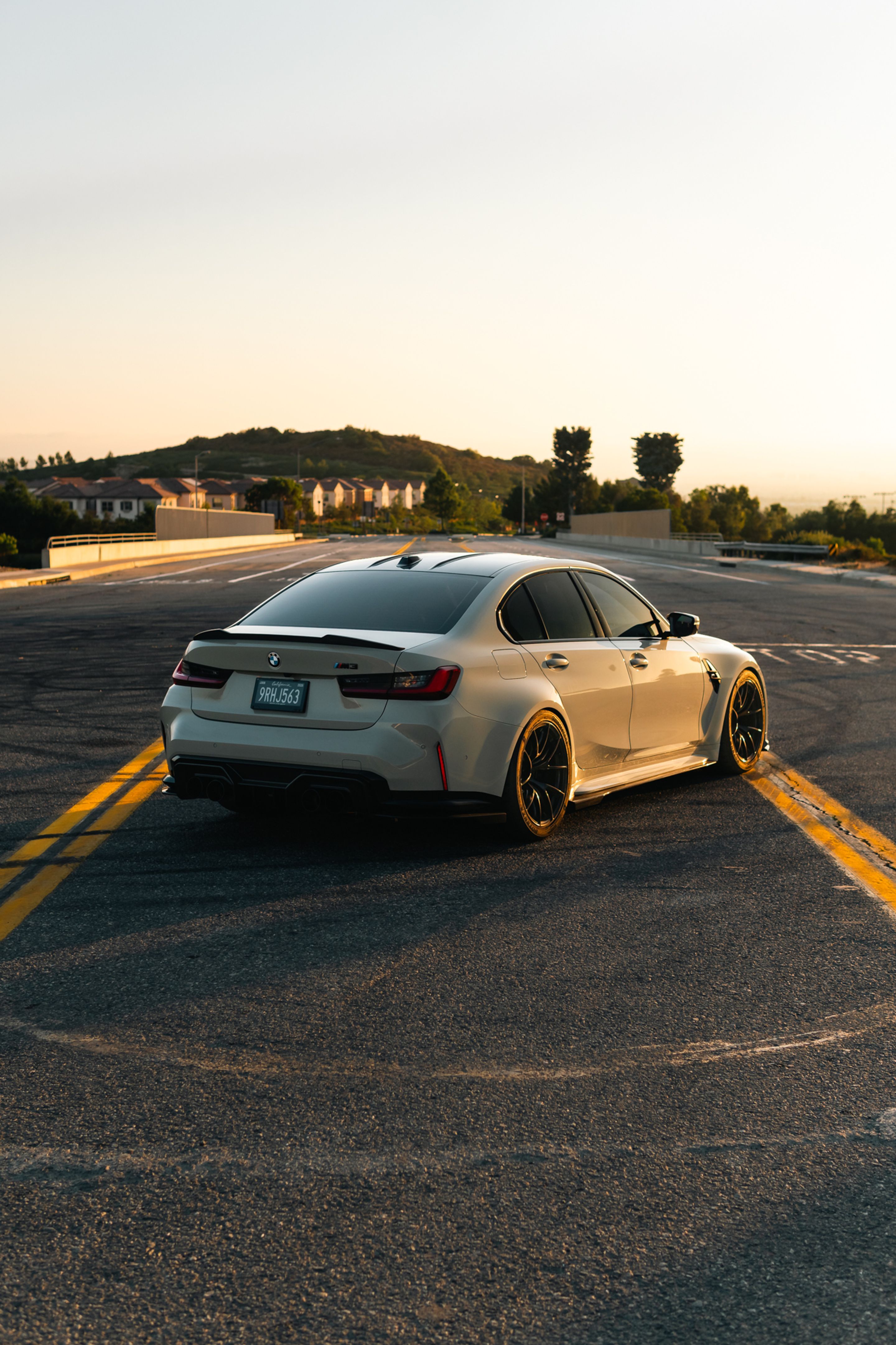 Grey BMW G80 M3 with 19" VS-5RS Apex wheels in Satin Black