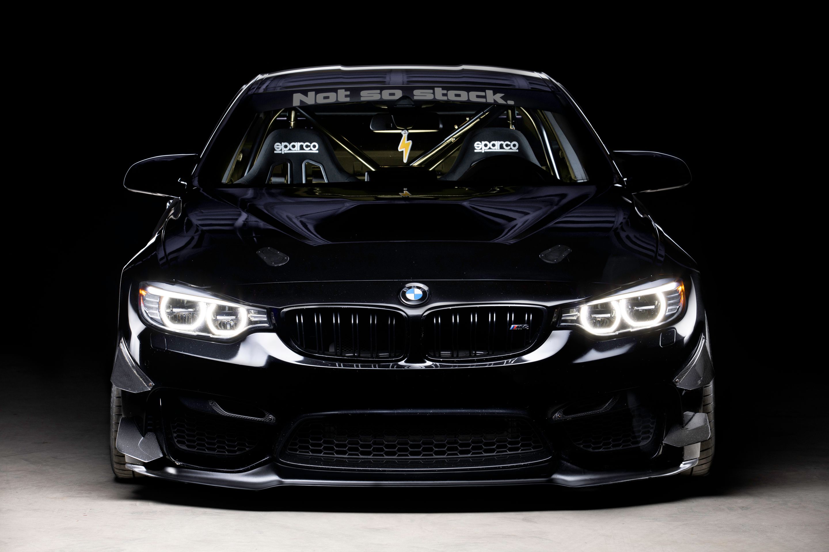 Black BMW F82 Coupe M4 with 19" SM-10 Apex wheels in Anthracite