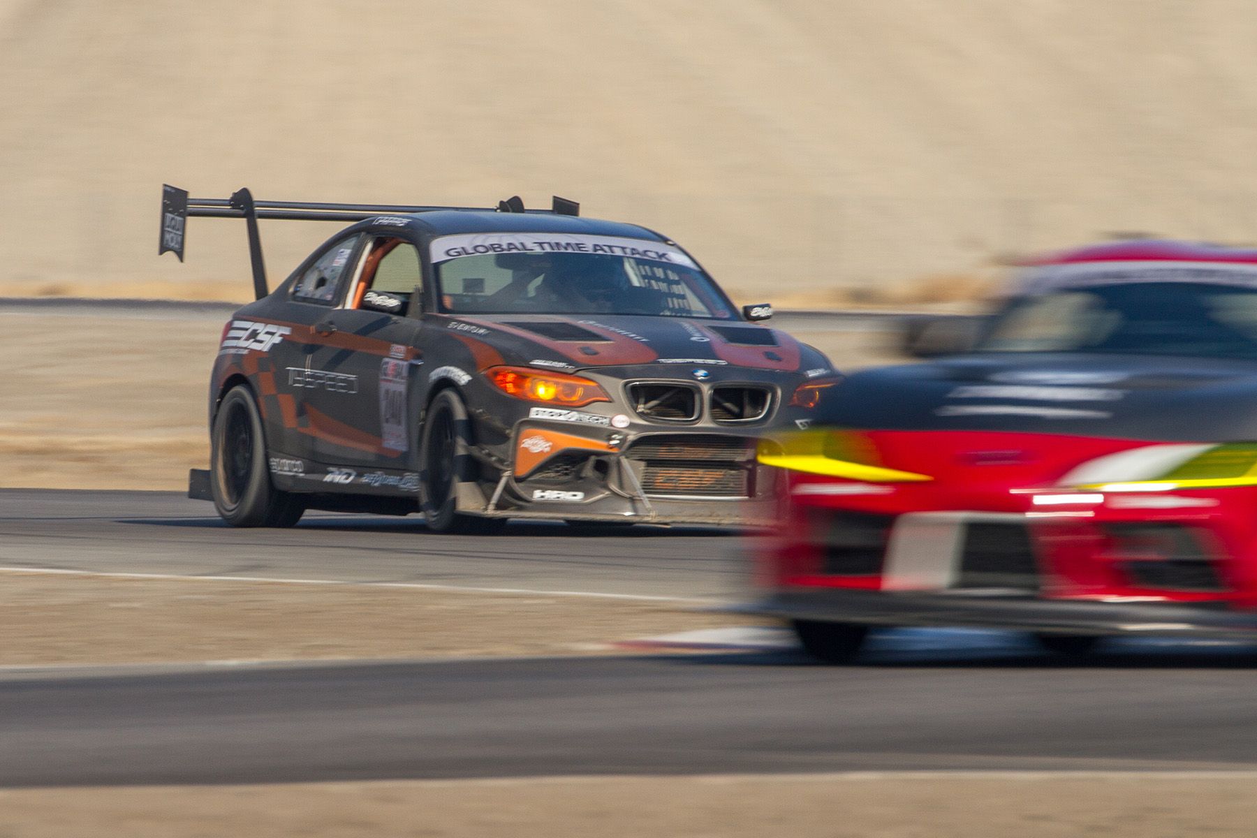 Multicolor BMW F87 M2 with 18" ARC-8R Apex wheels in Satin Black