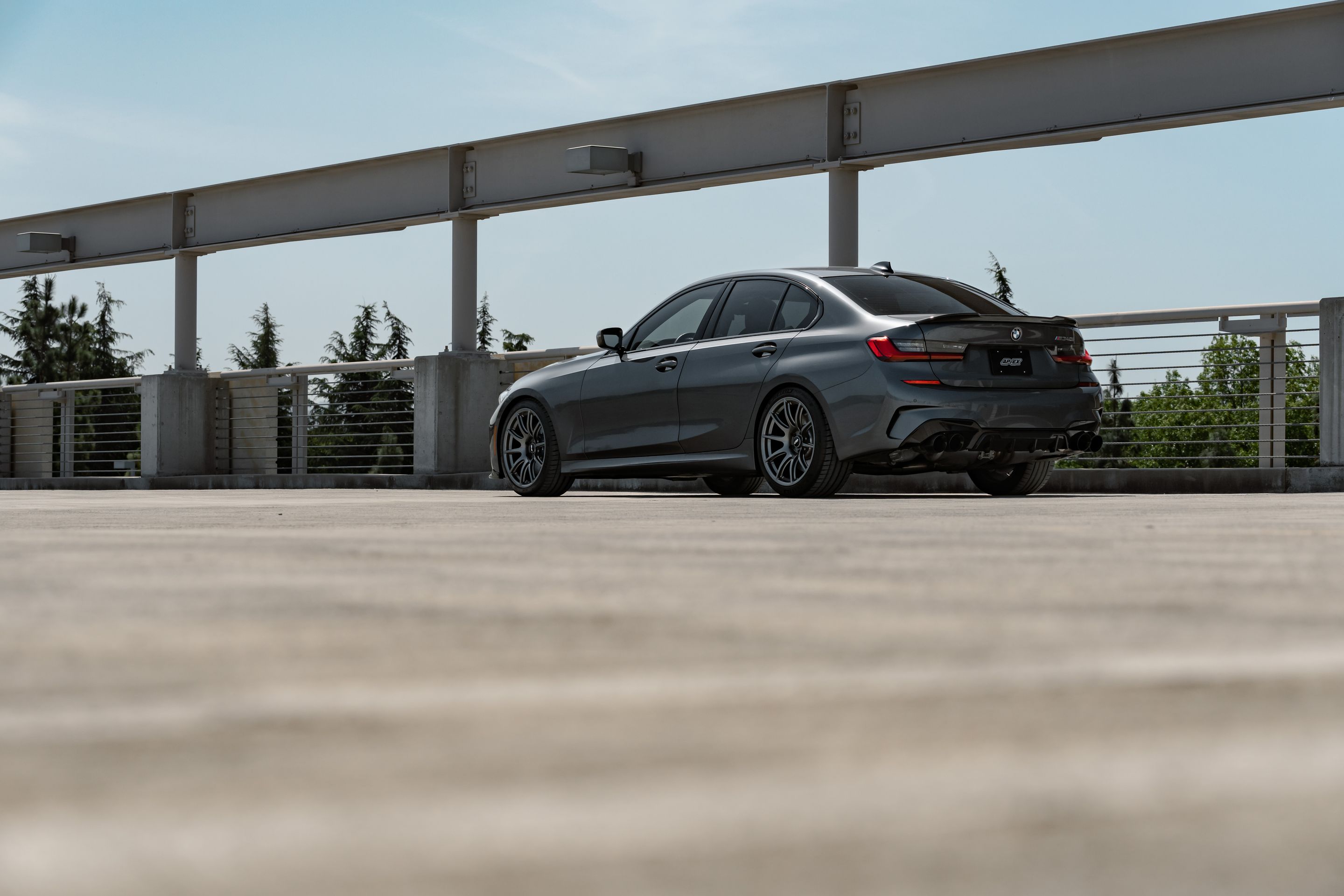Grey BMW G20 Sedan 3 Series with 19" SM-10 Apex wheels in Anthracite
