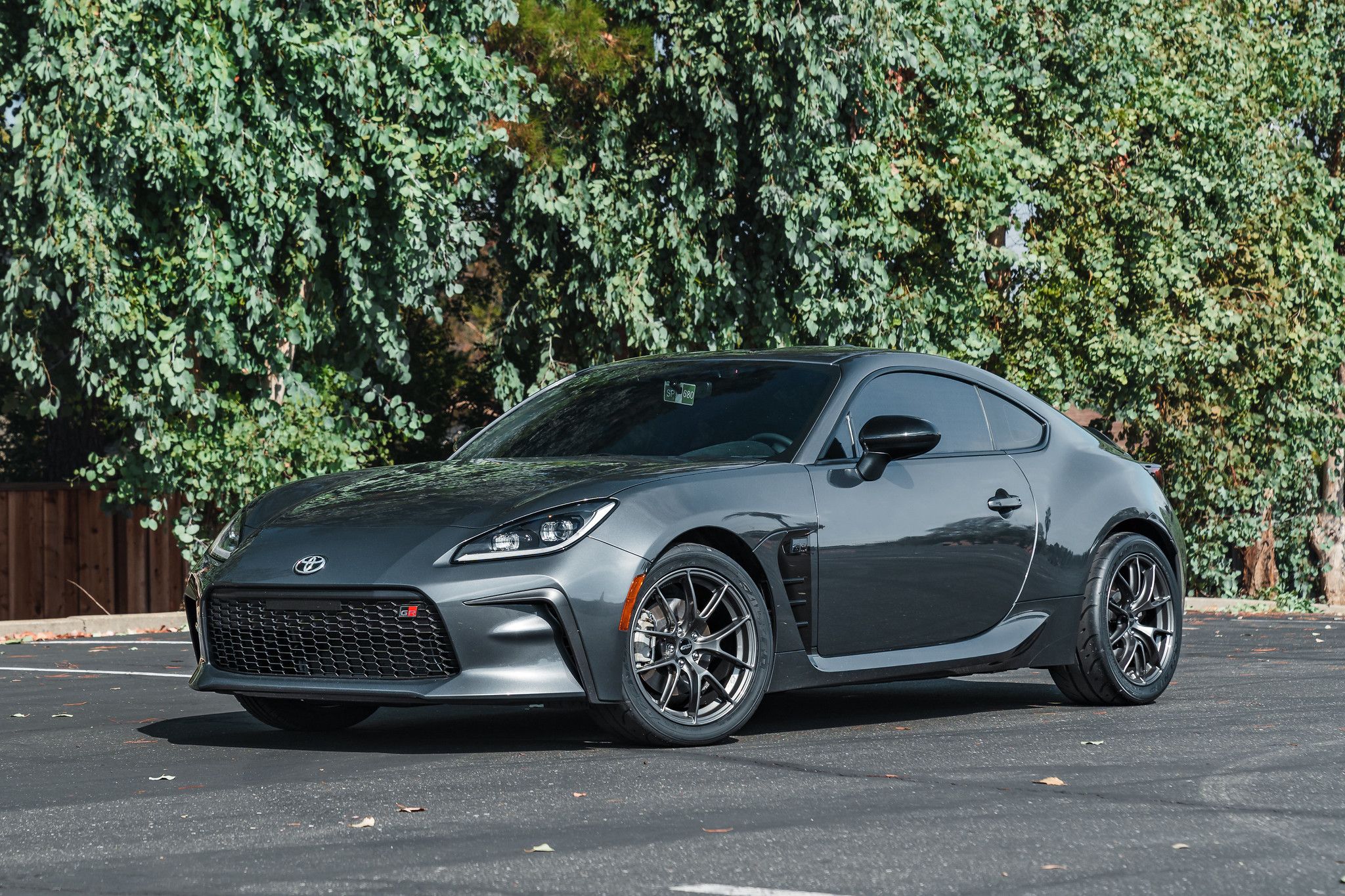 Grey Toyota GR86 with 17" VS-5RS Apex wheels in Anthracite
