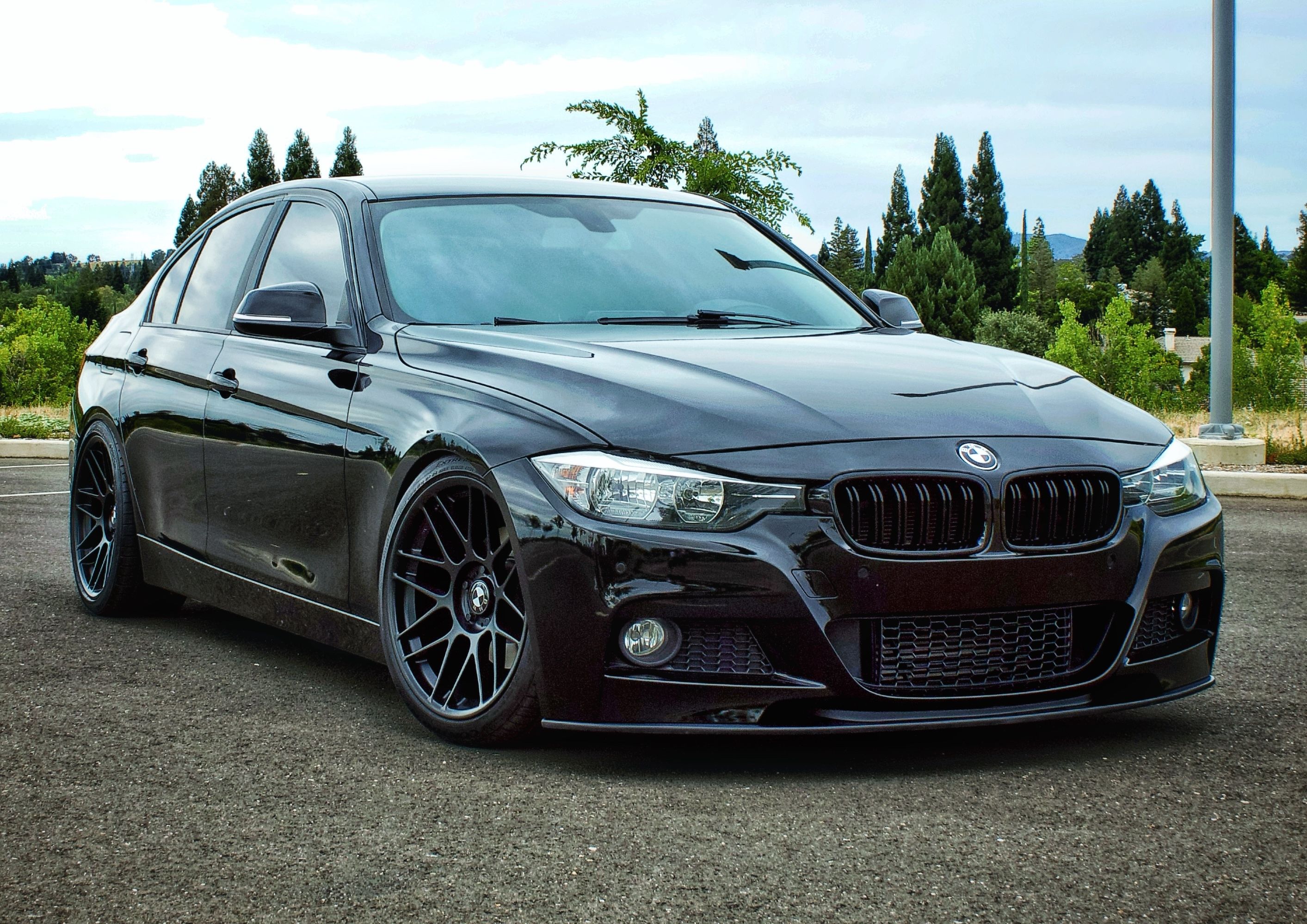 Black BMW 3 Series - ARC-8 in Satin Black