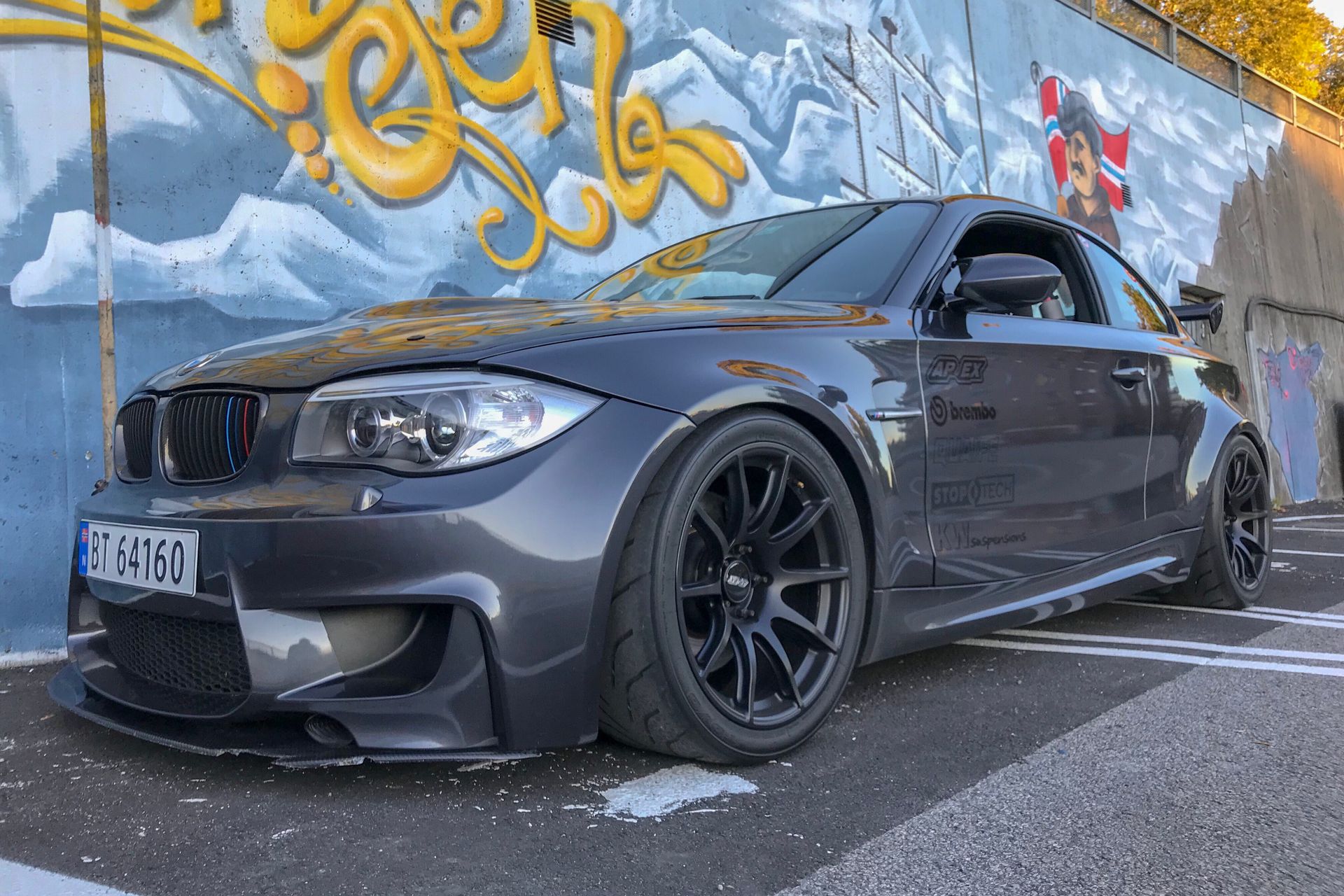 BMW E82 Coupe 1 Series with 18" SM-10 in Satin Black