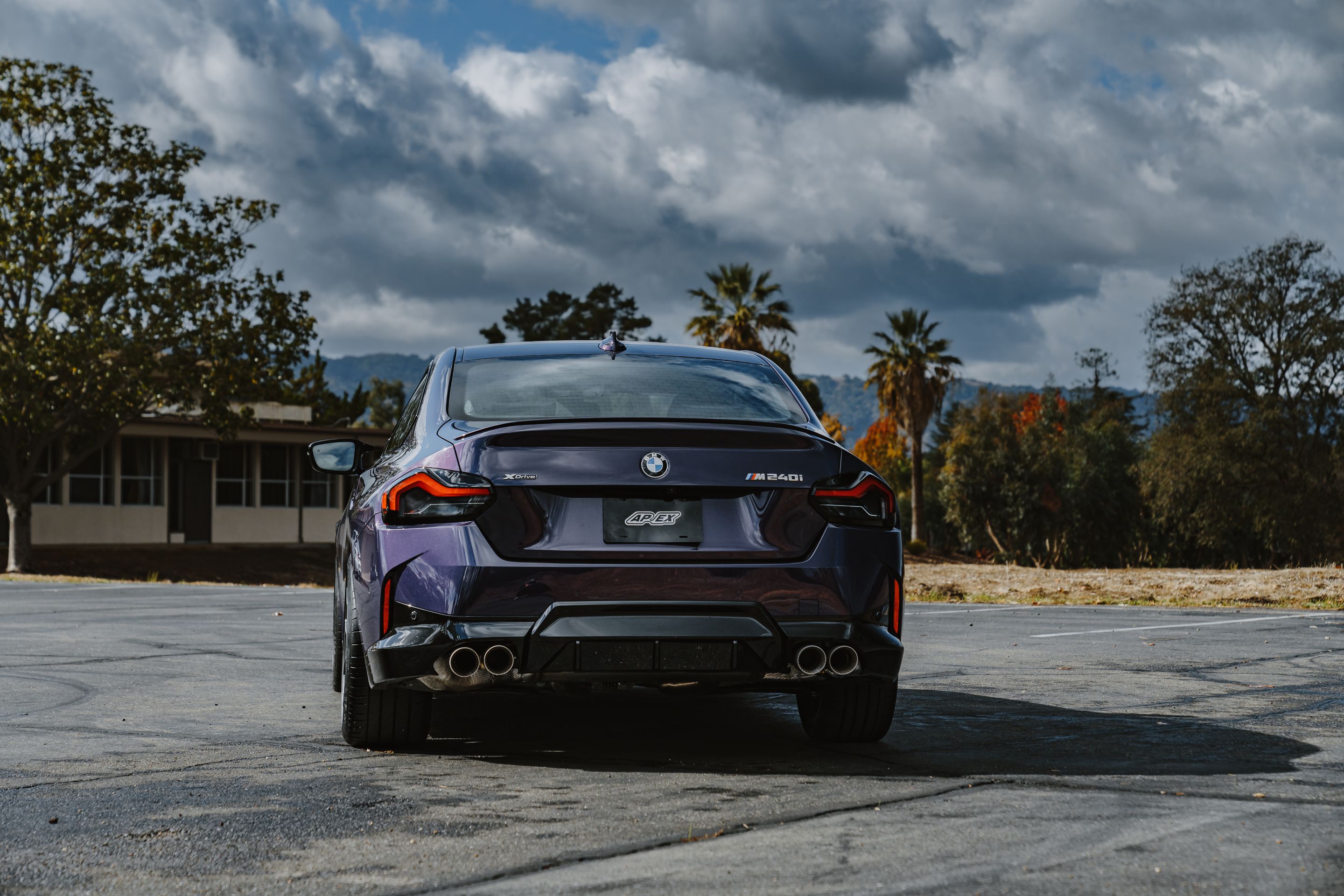 Purple BMW G42 2 Series with 19" VS-5RS Apex wheels in Anthracite