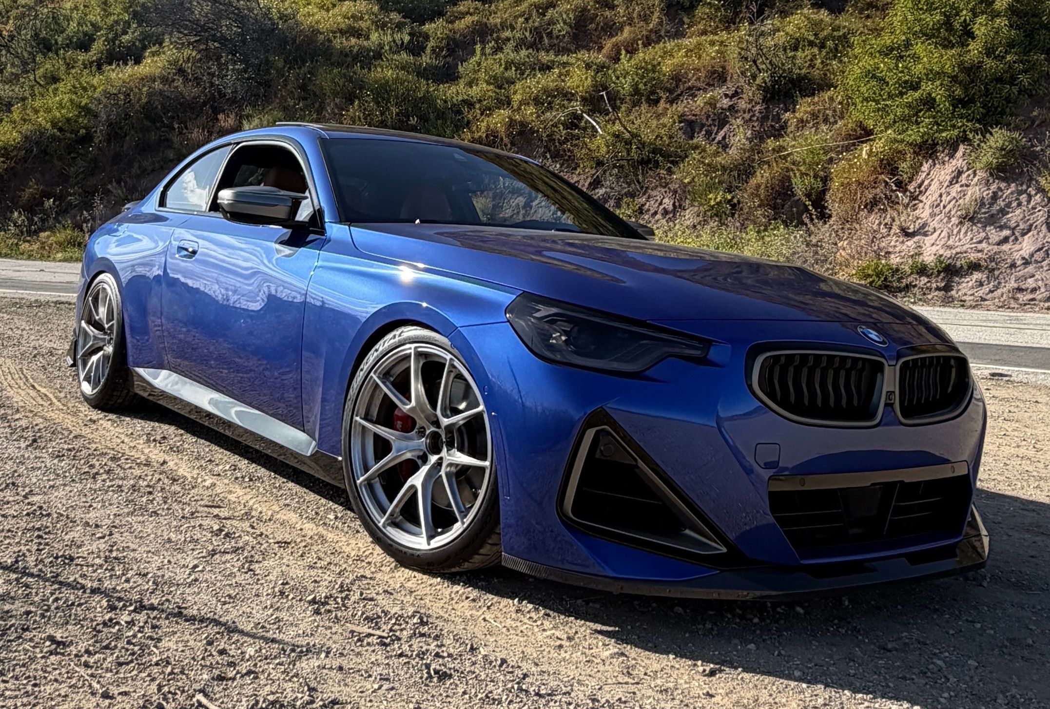 Blue BMW 2 Series - VS-5RS in Brushed Clear