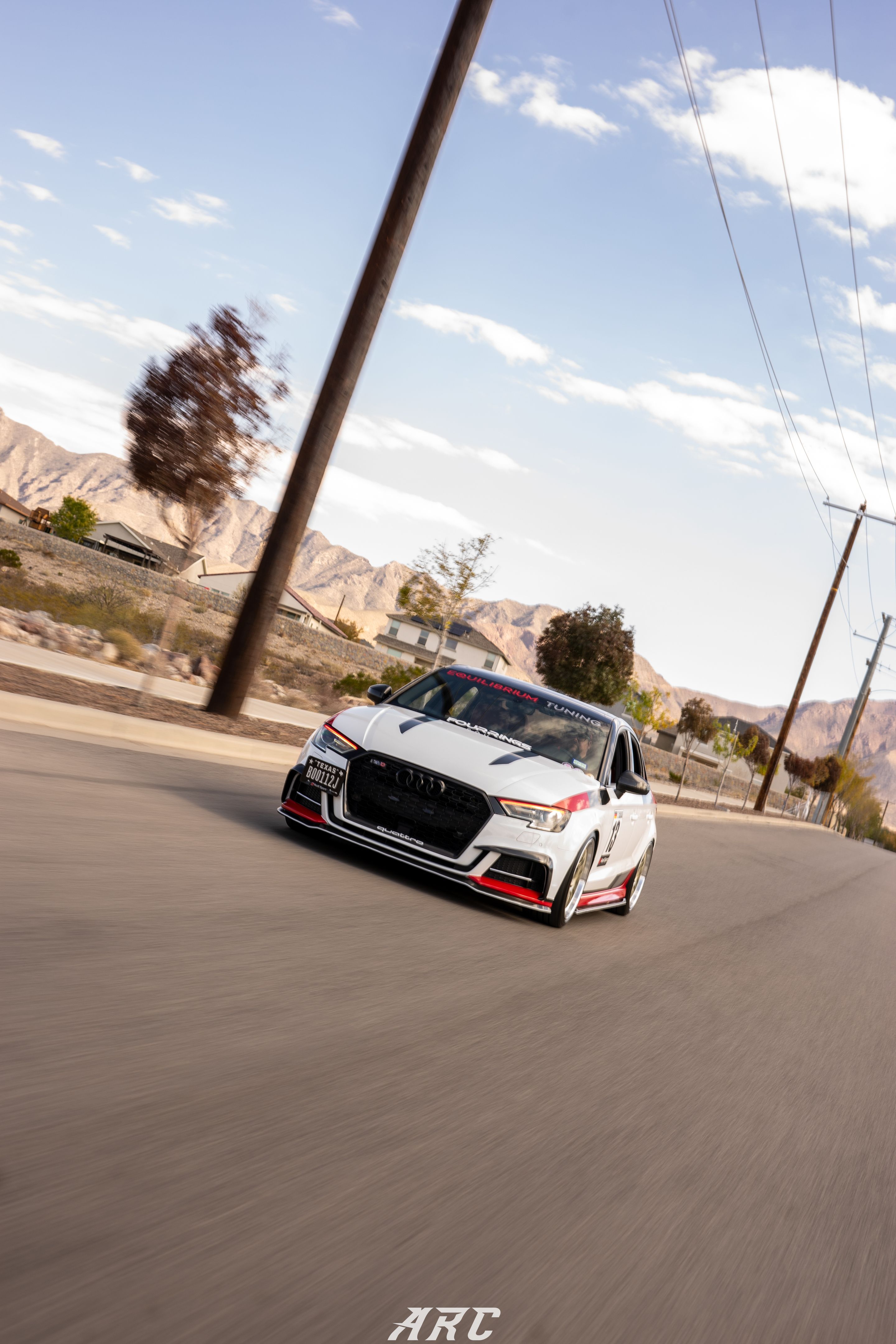 Race Livery Audi 8V A3 with 18" ML-10RT Apex wheels in Machined Lip Gloss Motorsport Gold