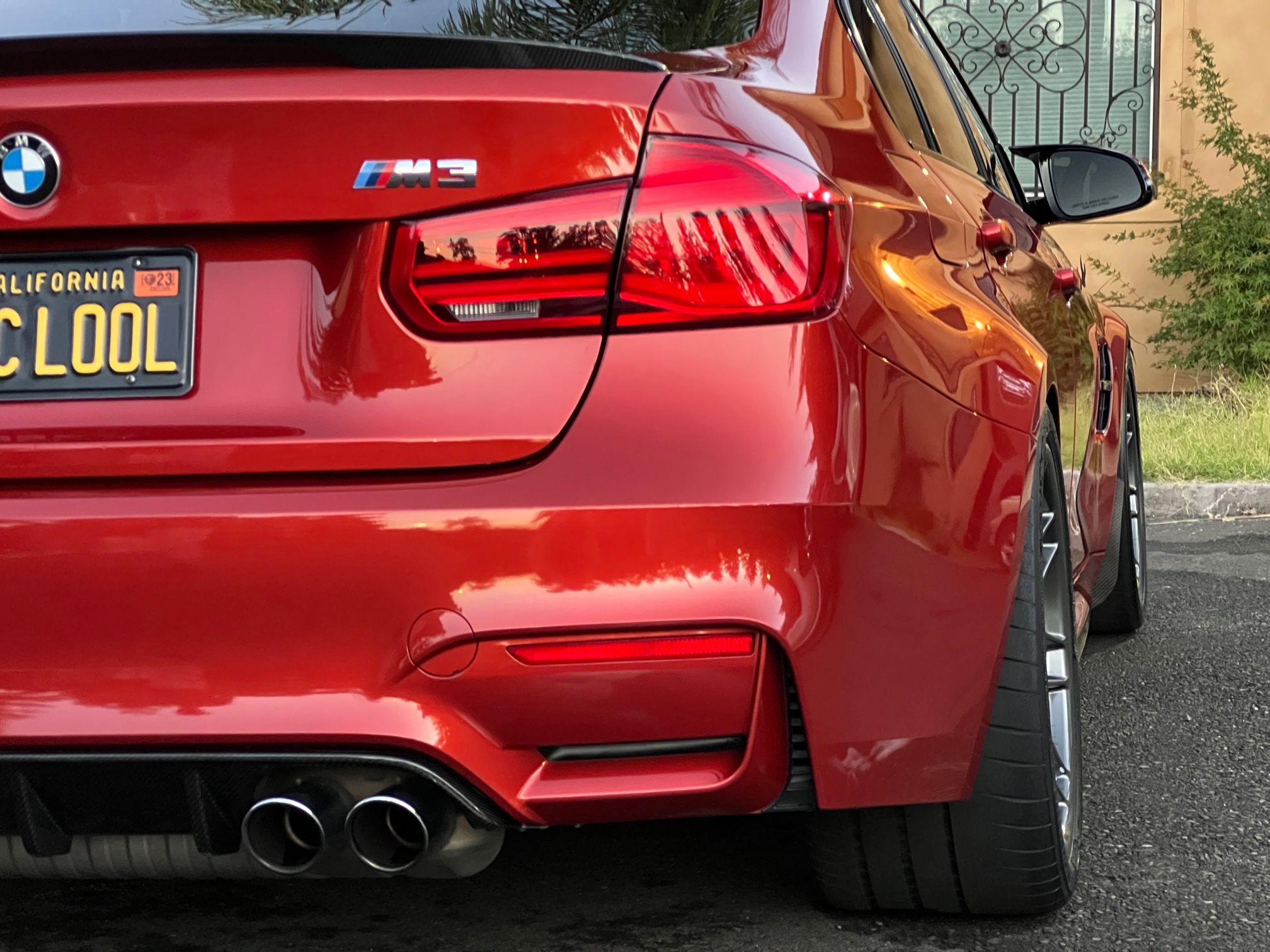 Orange BMW F80 M3 with 19" ARC-8 Apex wheels in Anthracite