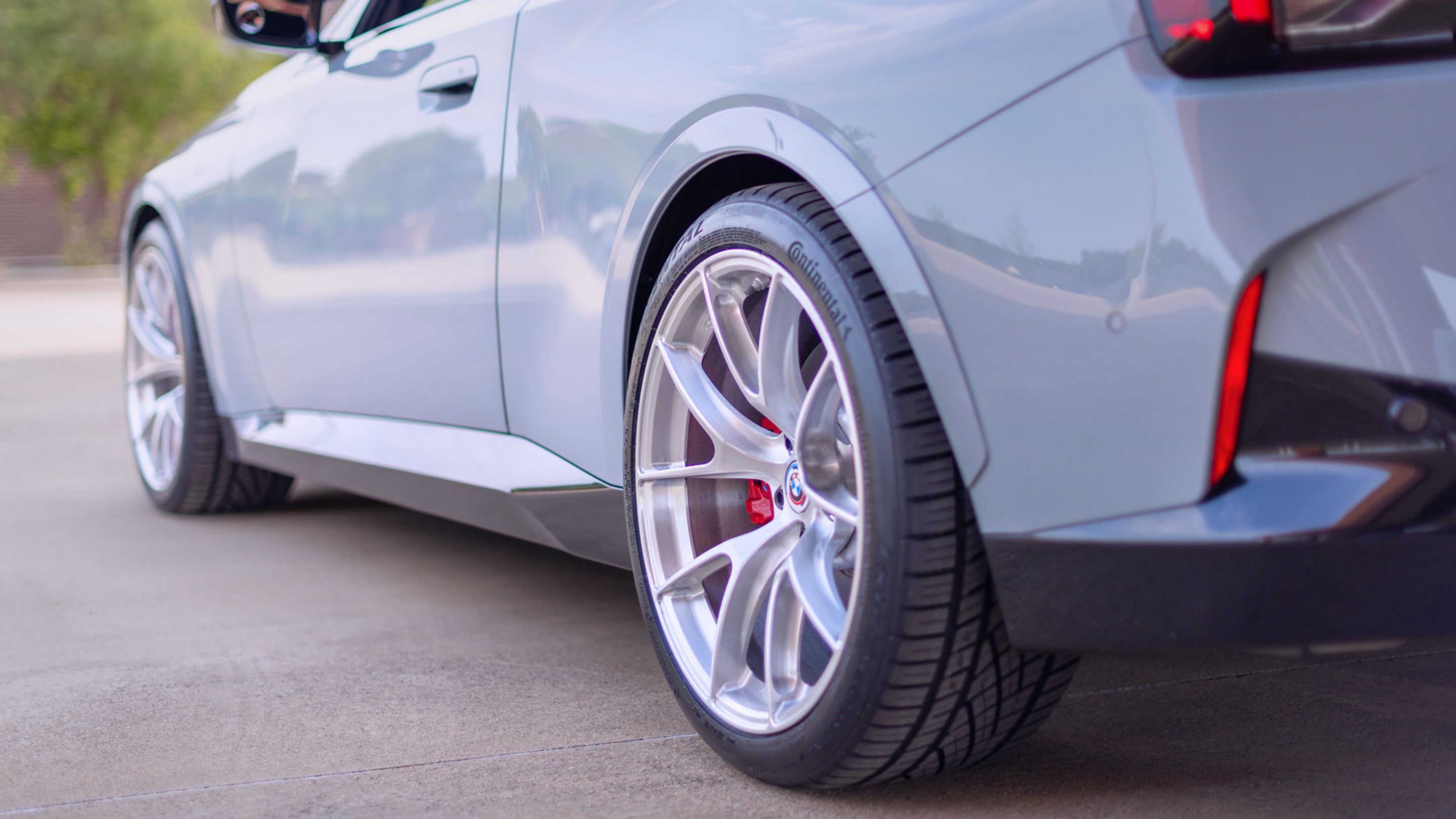 Grey BMW G42 2 Series with 19" VS-5RS Apex wheels in Brushed Clear