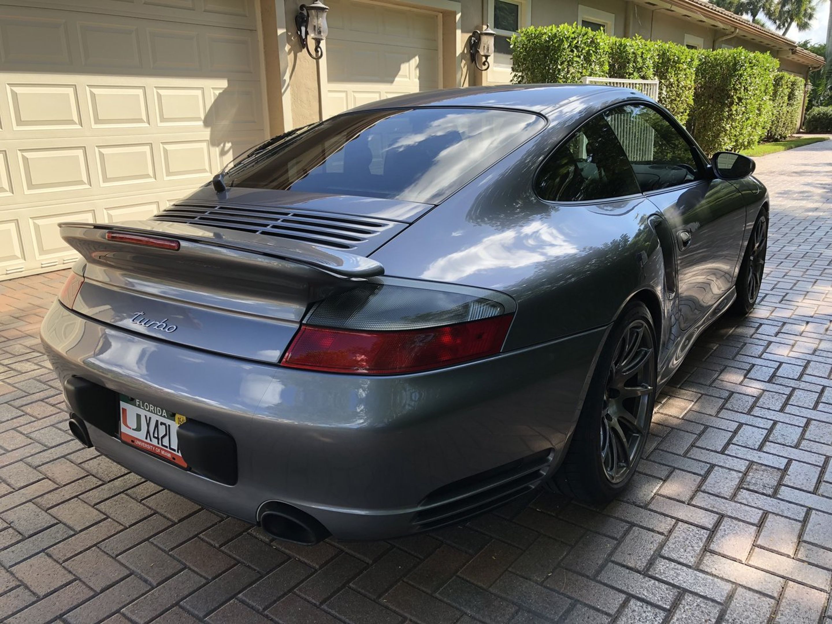 Grey Porsche 911 996 Turbo with 18" SM-10 Apex wheels in Anthracite