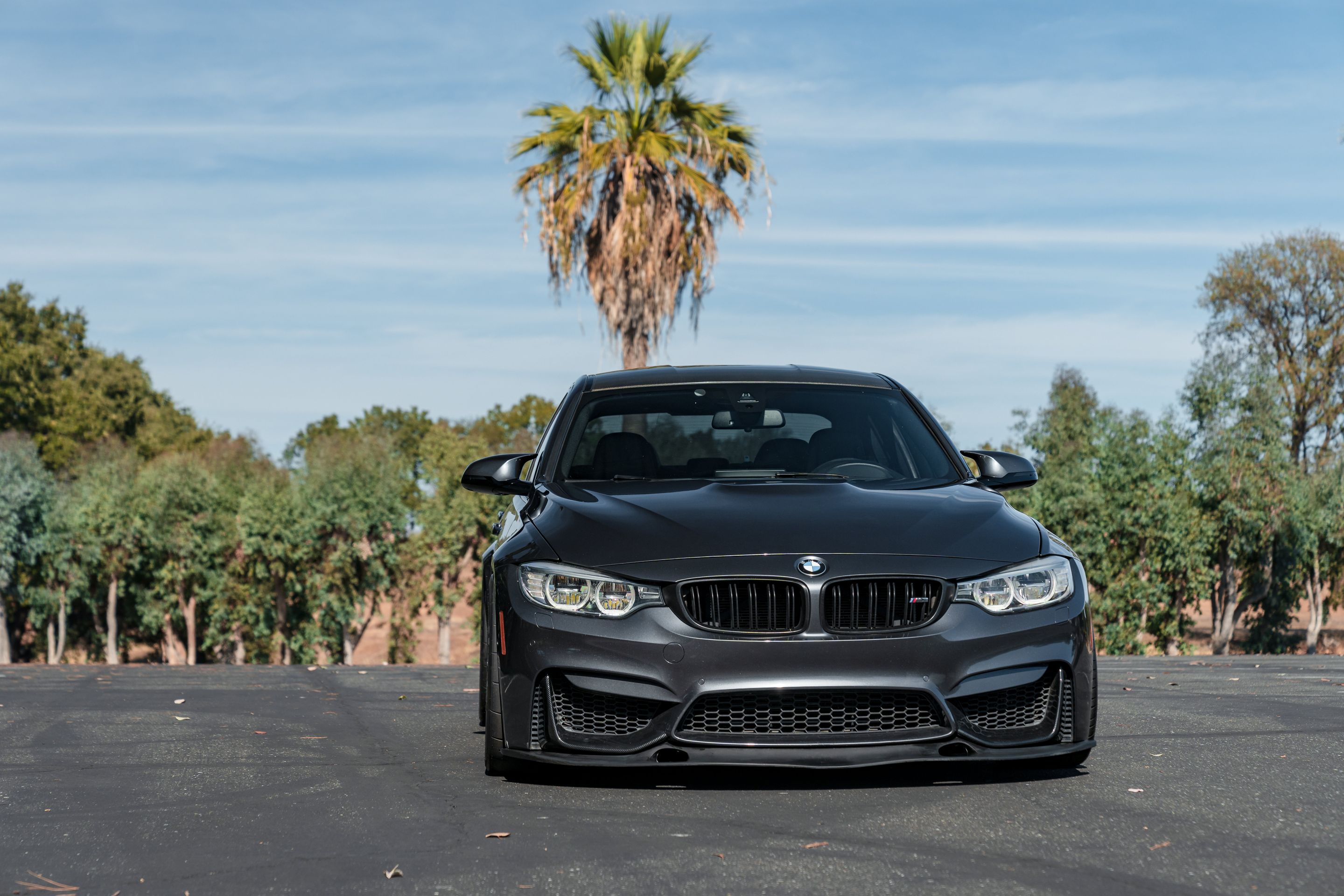 Grey BMW F80 M3 with 19" SM-10RS Apex wheels in Brushed Clear