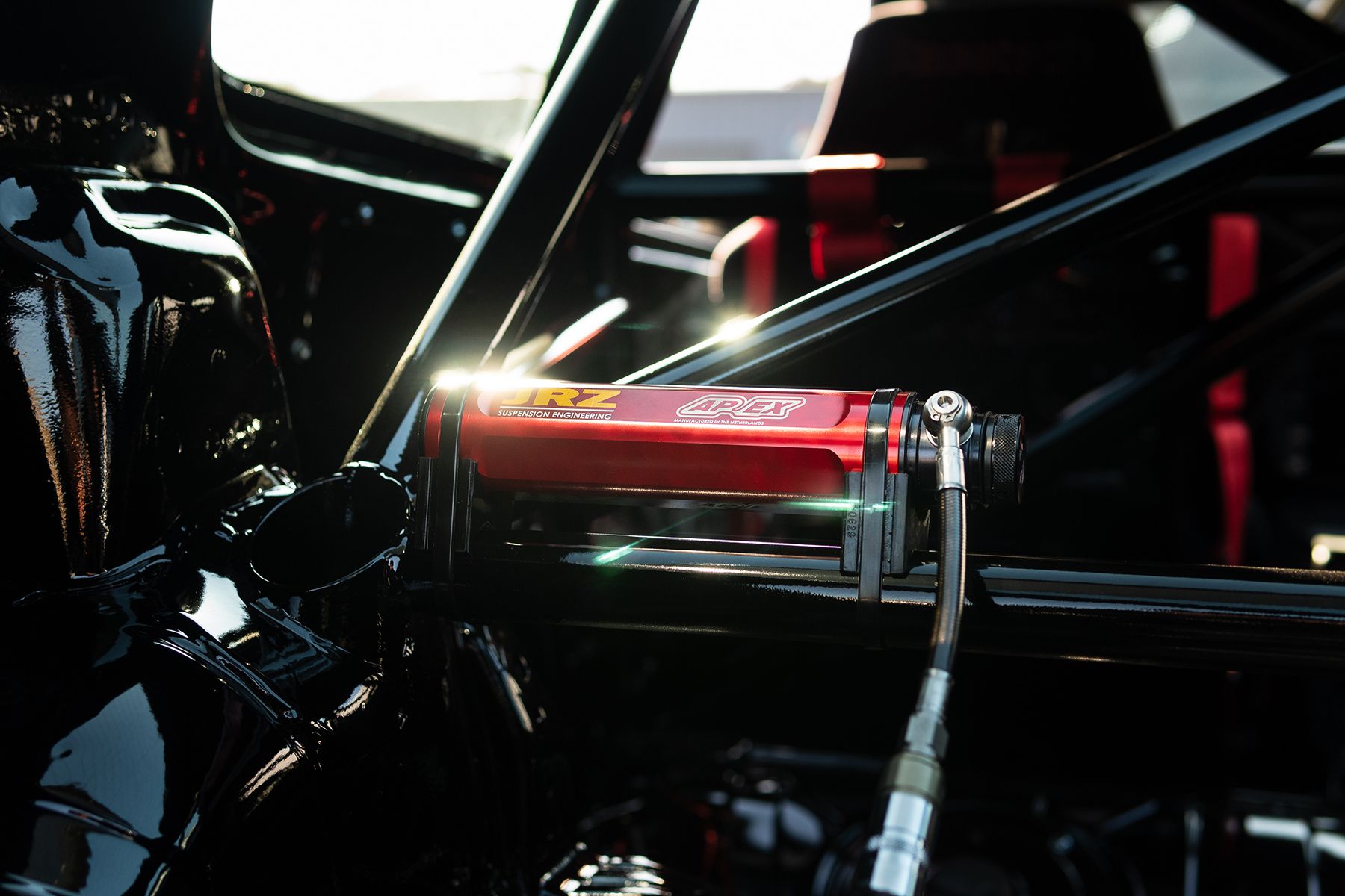 White Porsche 911 996 GT2 with 20" FL-5 Apex wheels in Brushed Clear