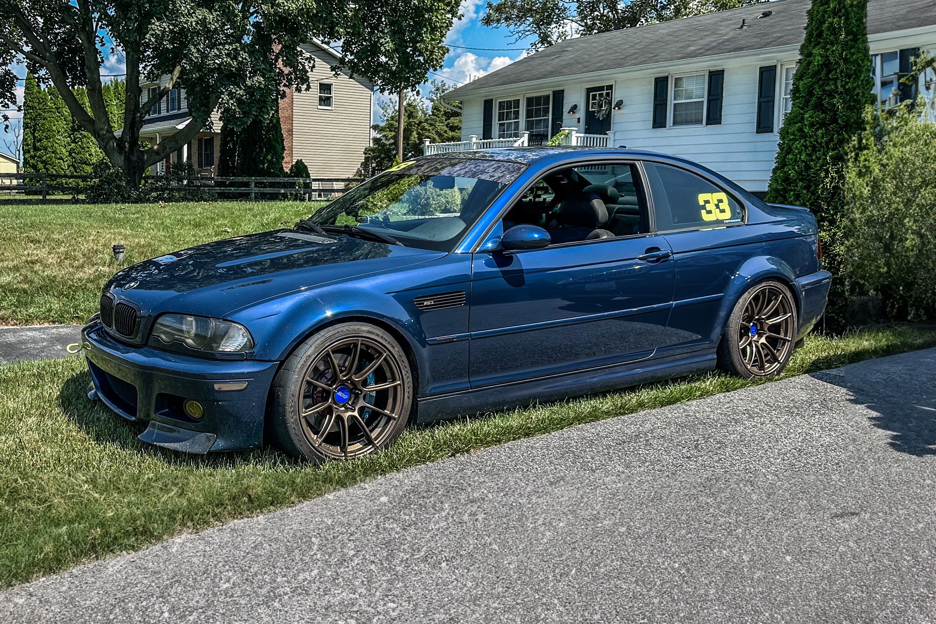 BMW E46 M3 with 18" SM-10RS Wheels in Satin Bronze