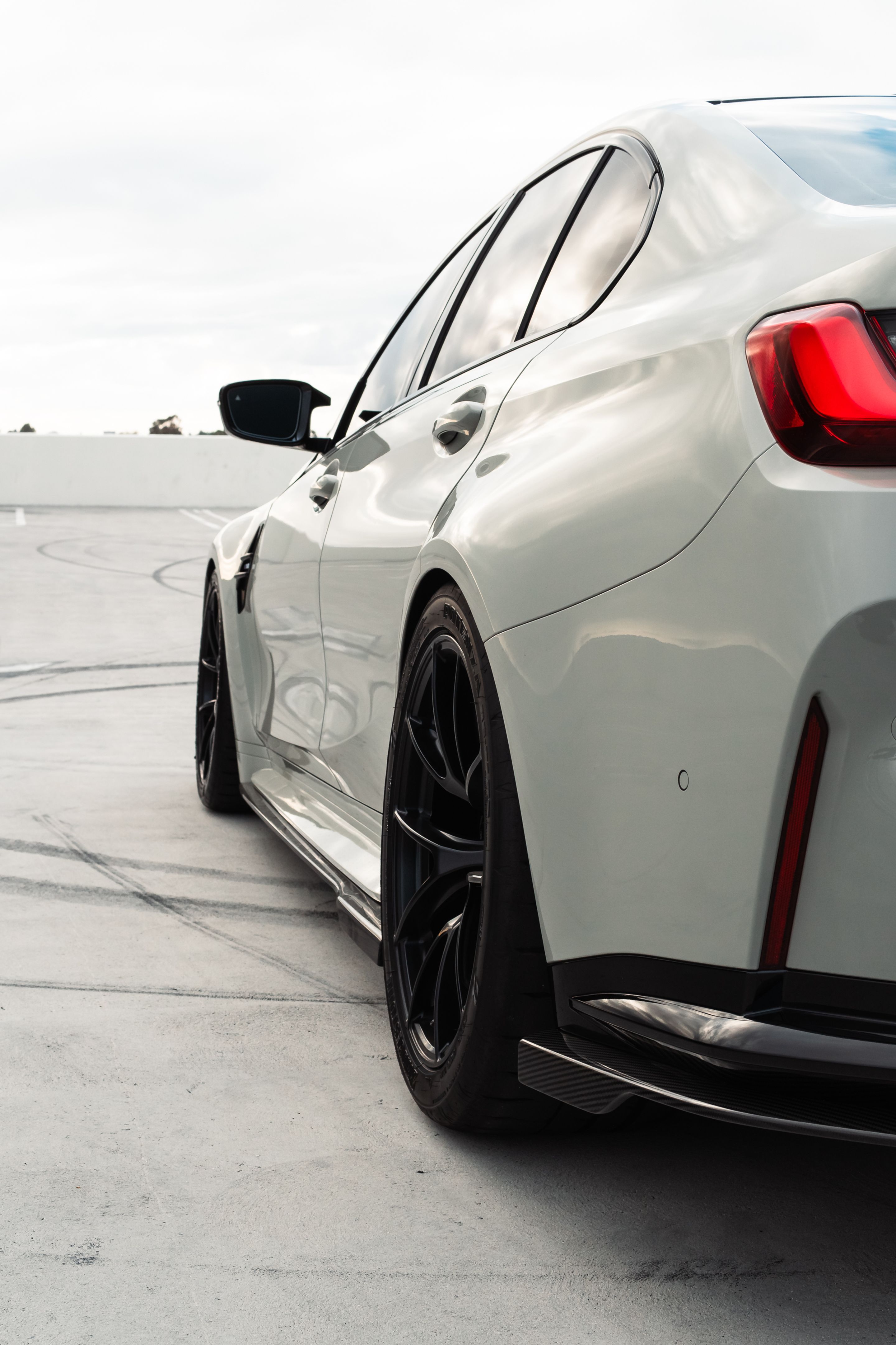 Grey BMW G80 M3 with 19" VS-5RS Apex wheels in Satin Black