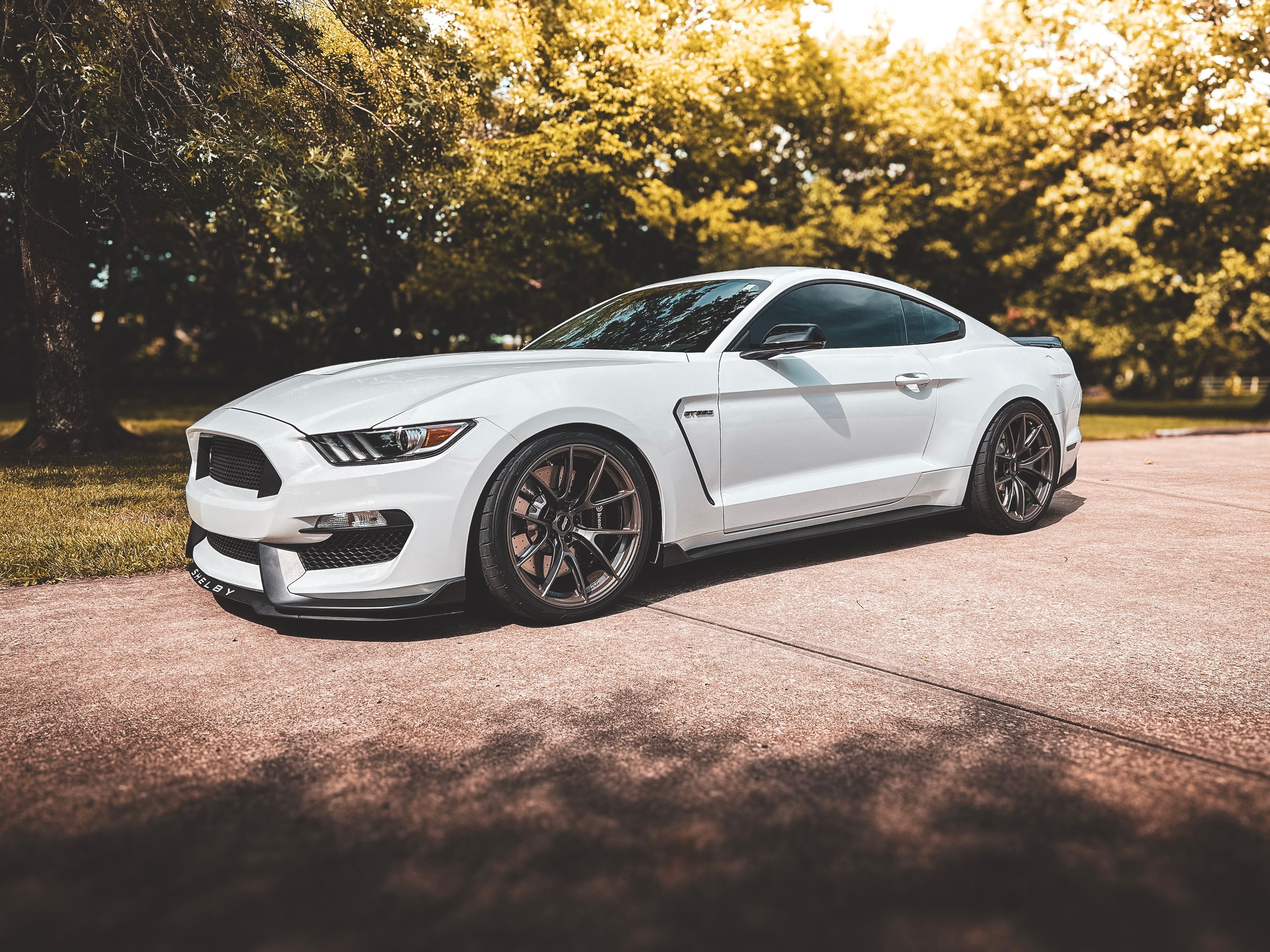 White Ford S550 Mustang GT350 with 20" VS-5RS Apex wheels in Anthracite