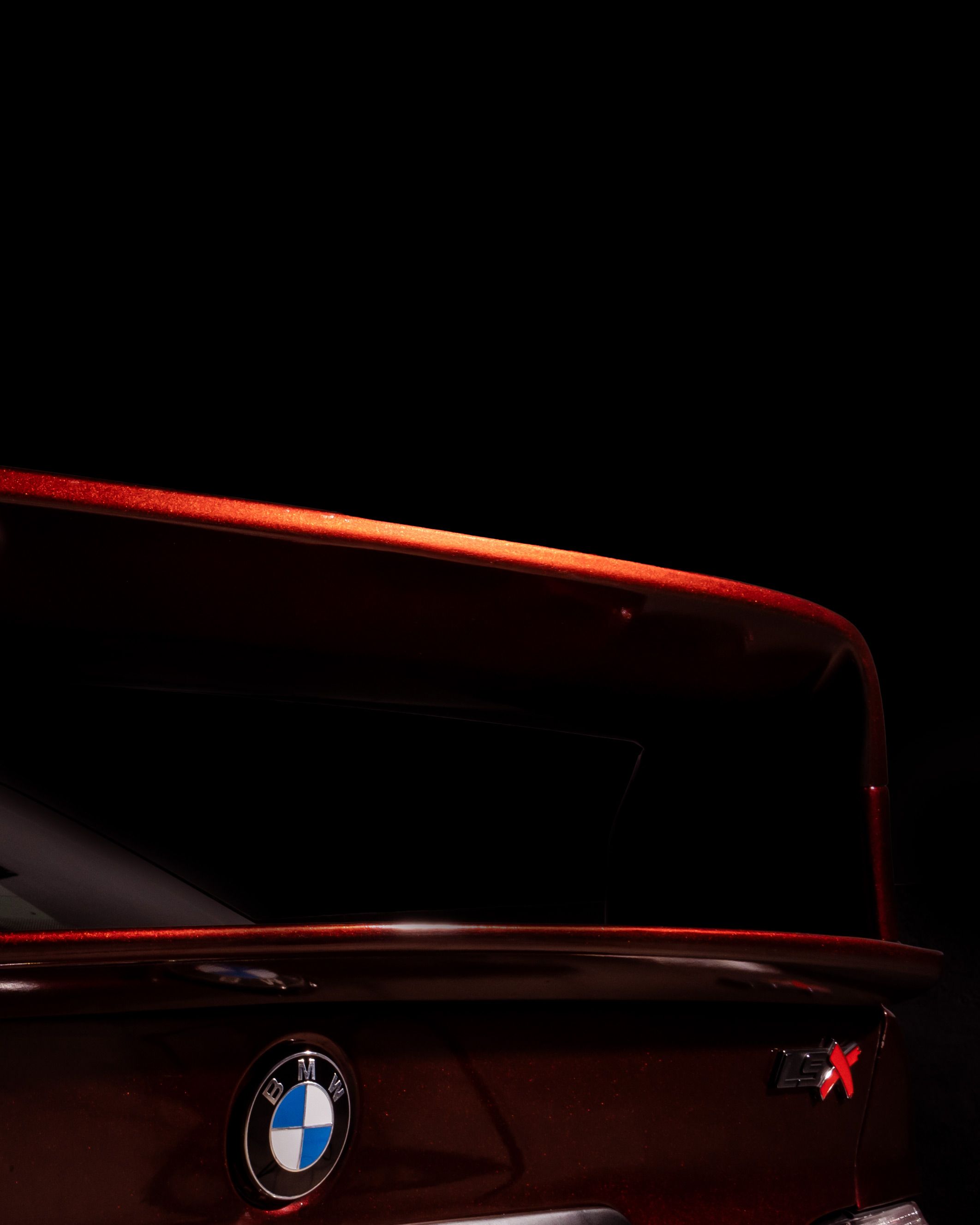 Red BMW E36 3 Series with 17" ARC-8 Apex wheels in Hyper Black